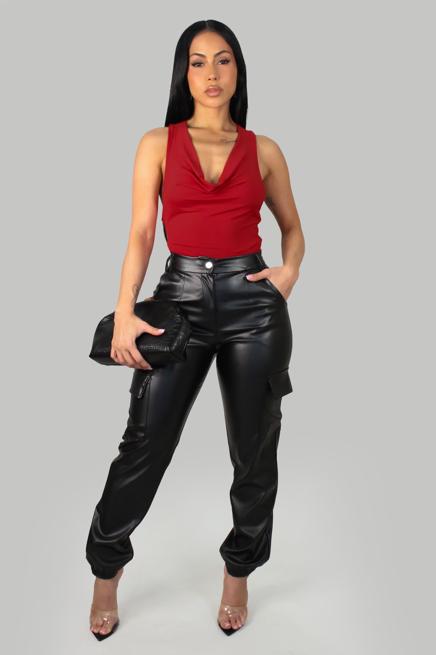 Common Places Leather Pant - Black