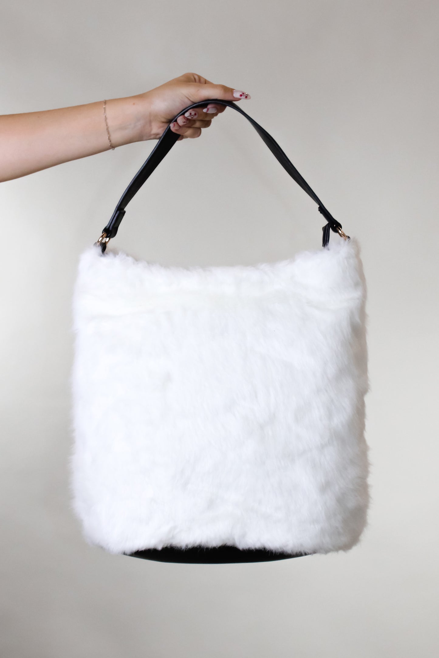 Bring Back The Fur Purse - Print - White