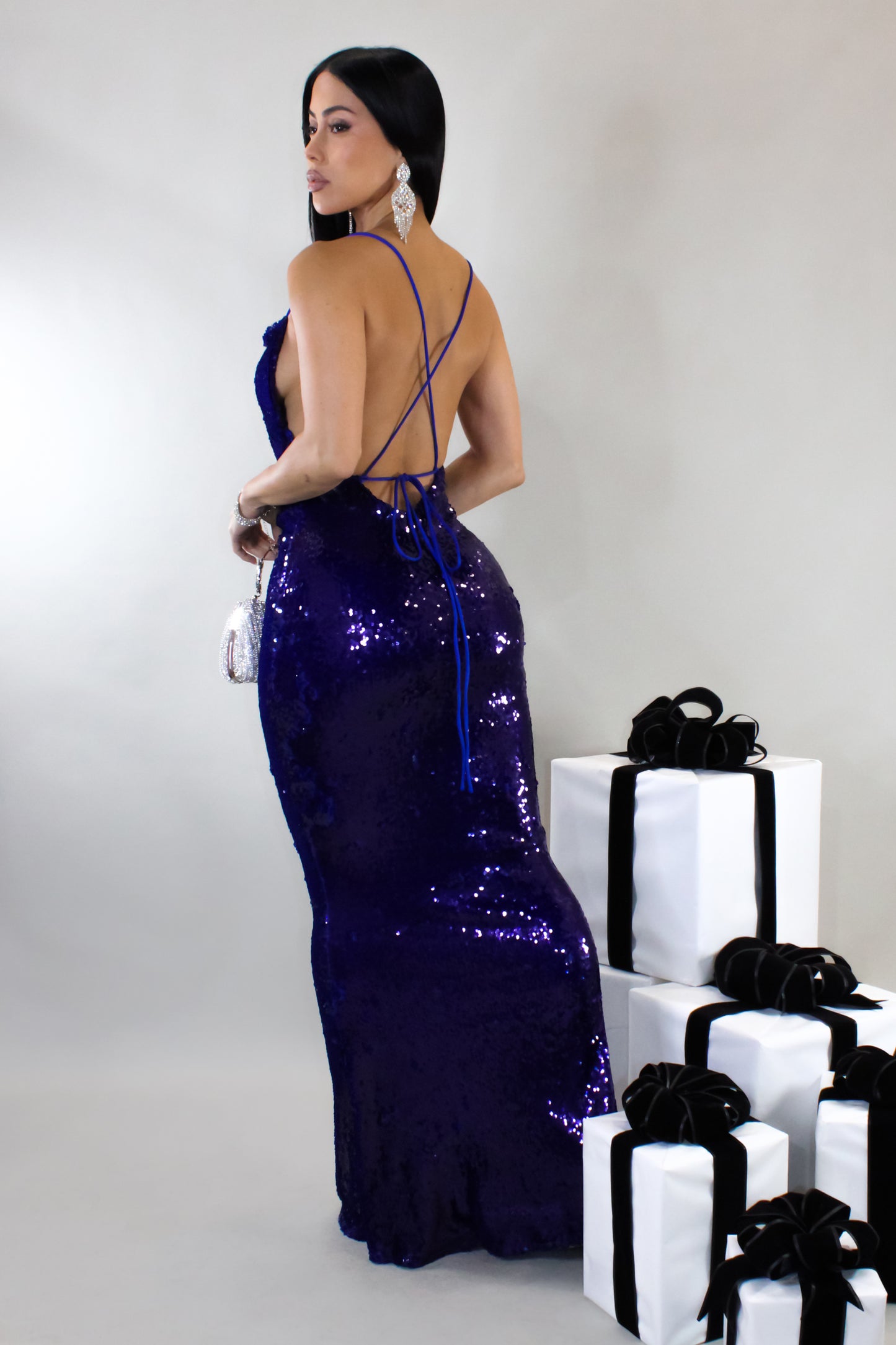 Only For Tonight Maxi Dress- Blue