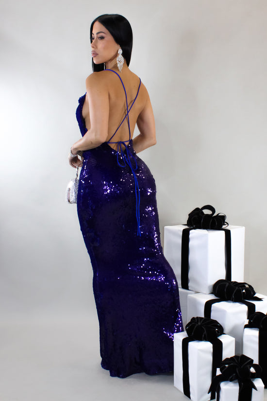 Only For Tonight Maxi Dress- Blue