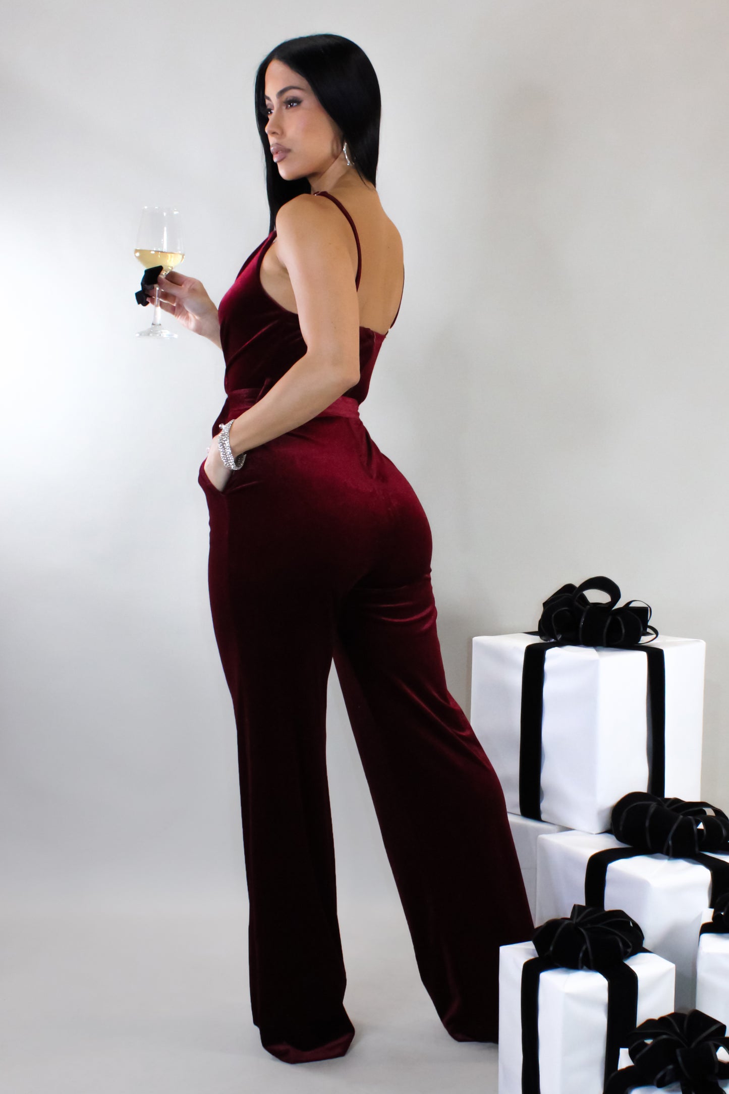 Upgraded and Ready Jumpsuit - Red