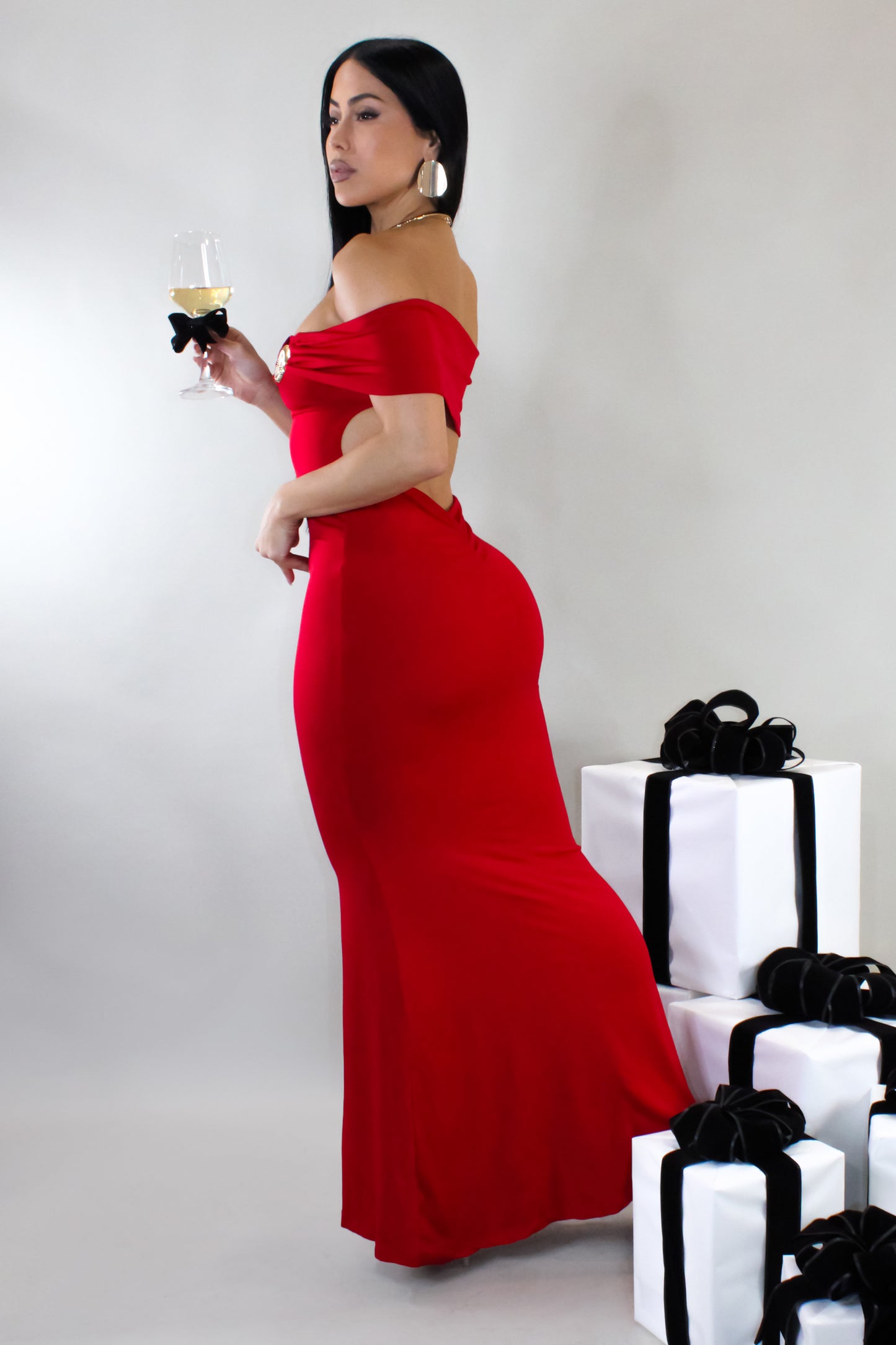 Siren Sway Maxi Dress - Red