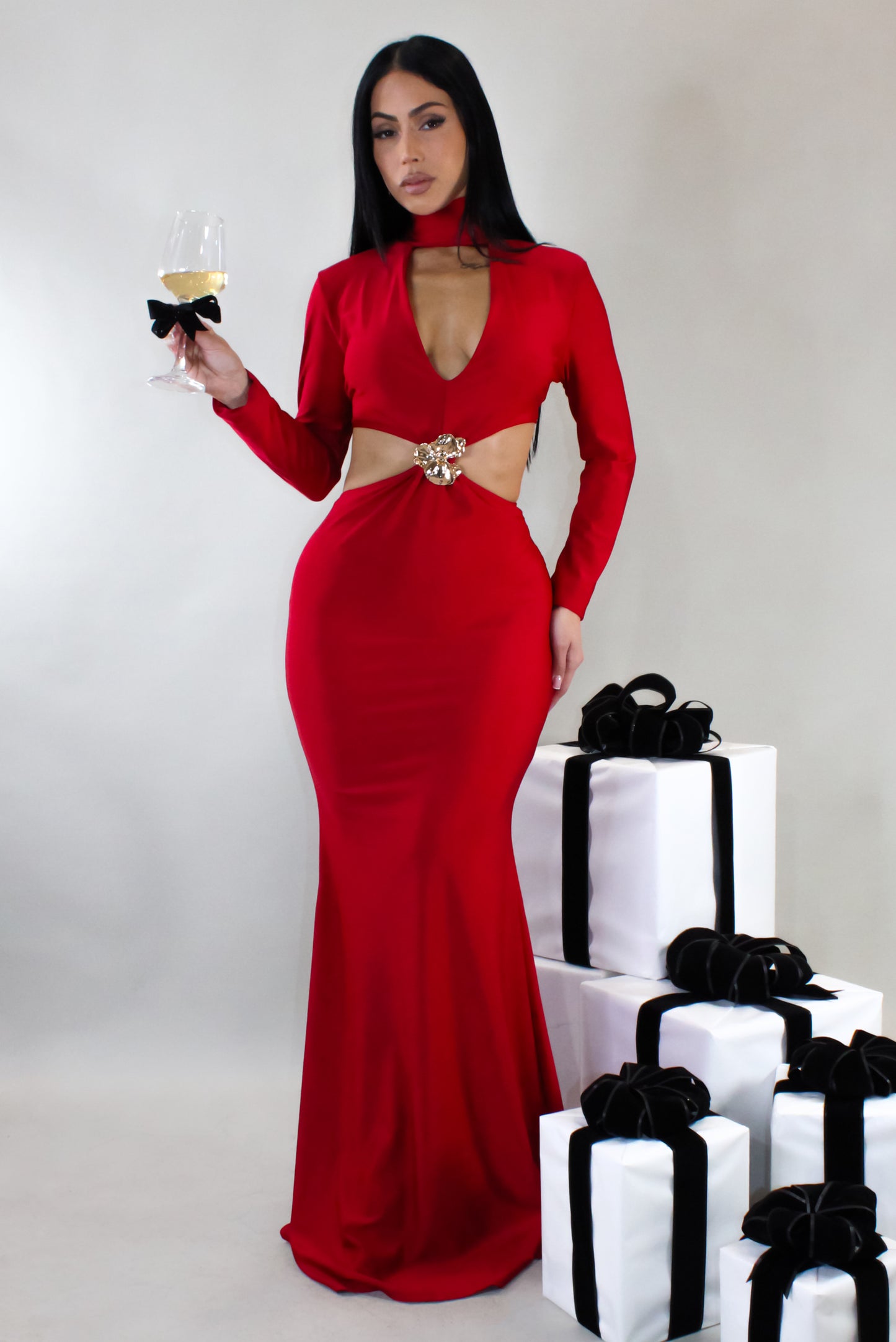 Think About Me Maxi Dress - Red