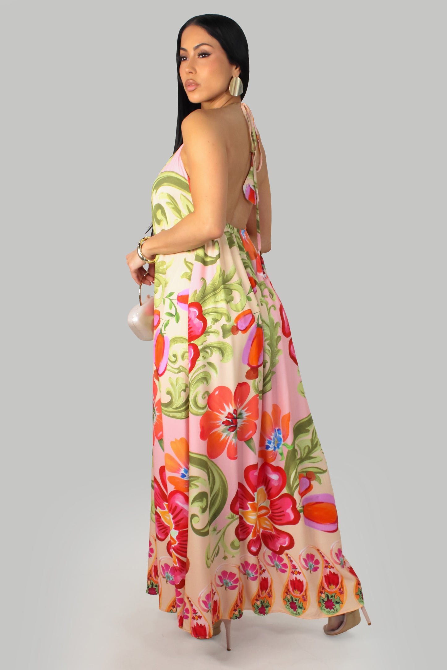 Flowers Forever Maxi Dress - Rose-Multi