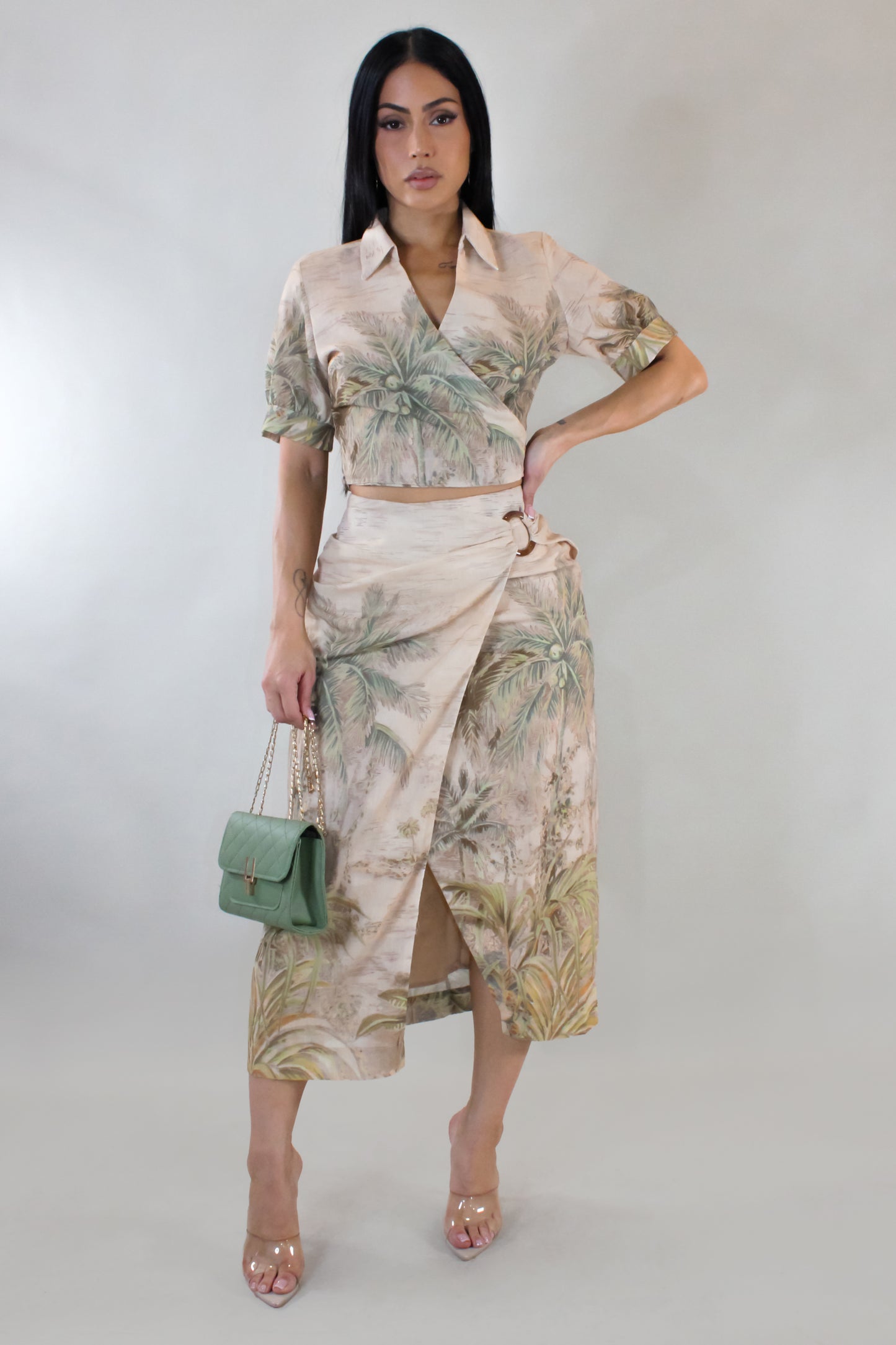 It's Giving Skirt Set - Beige