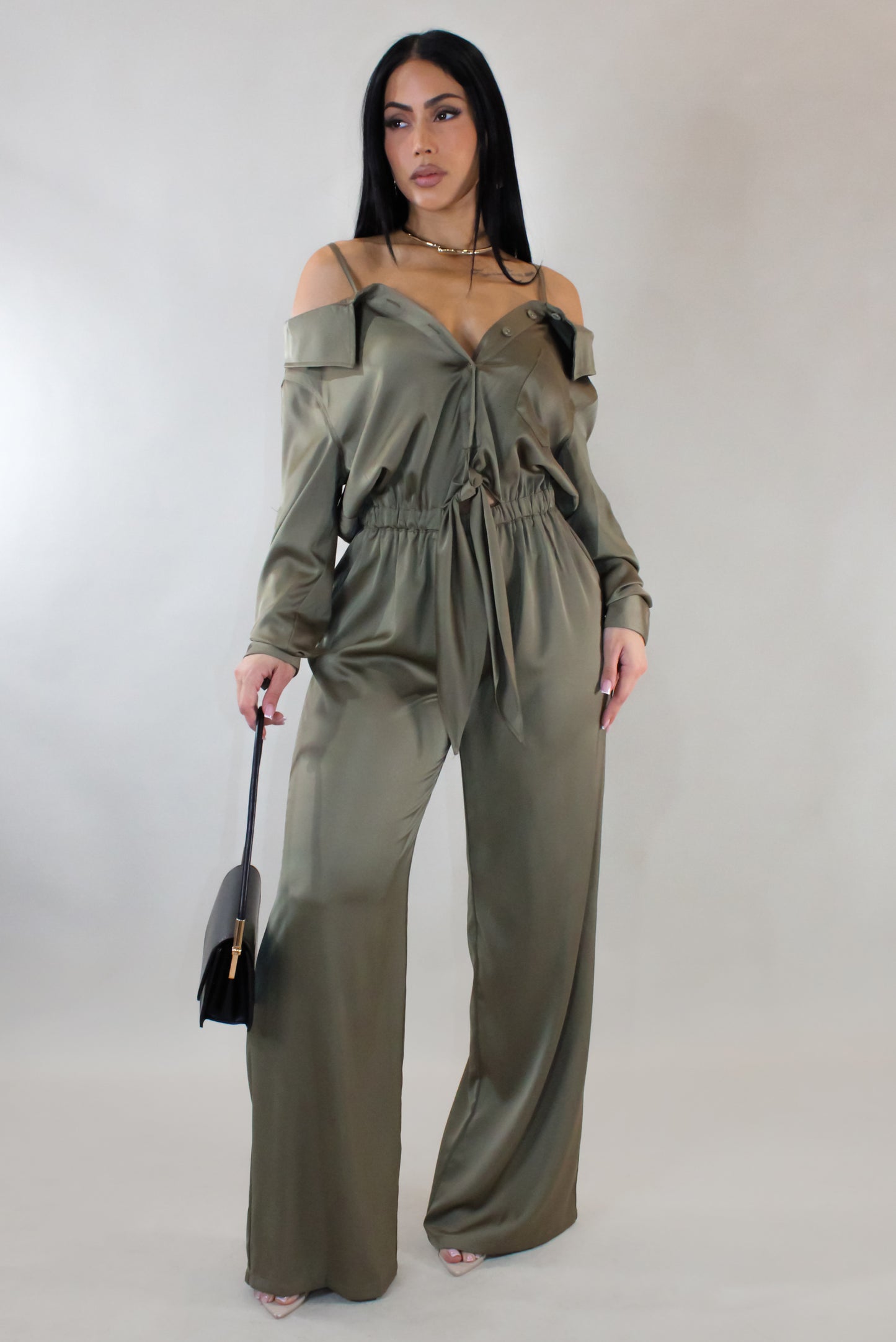 Head Over Heels Jumpsuit - Green