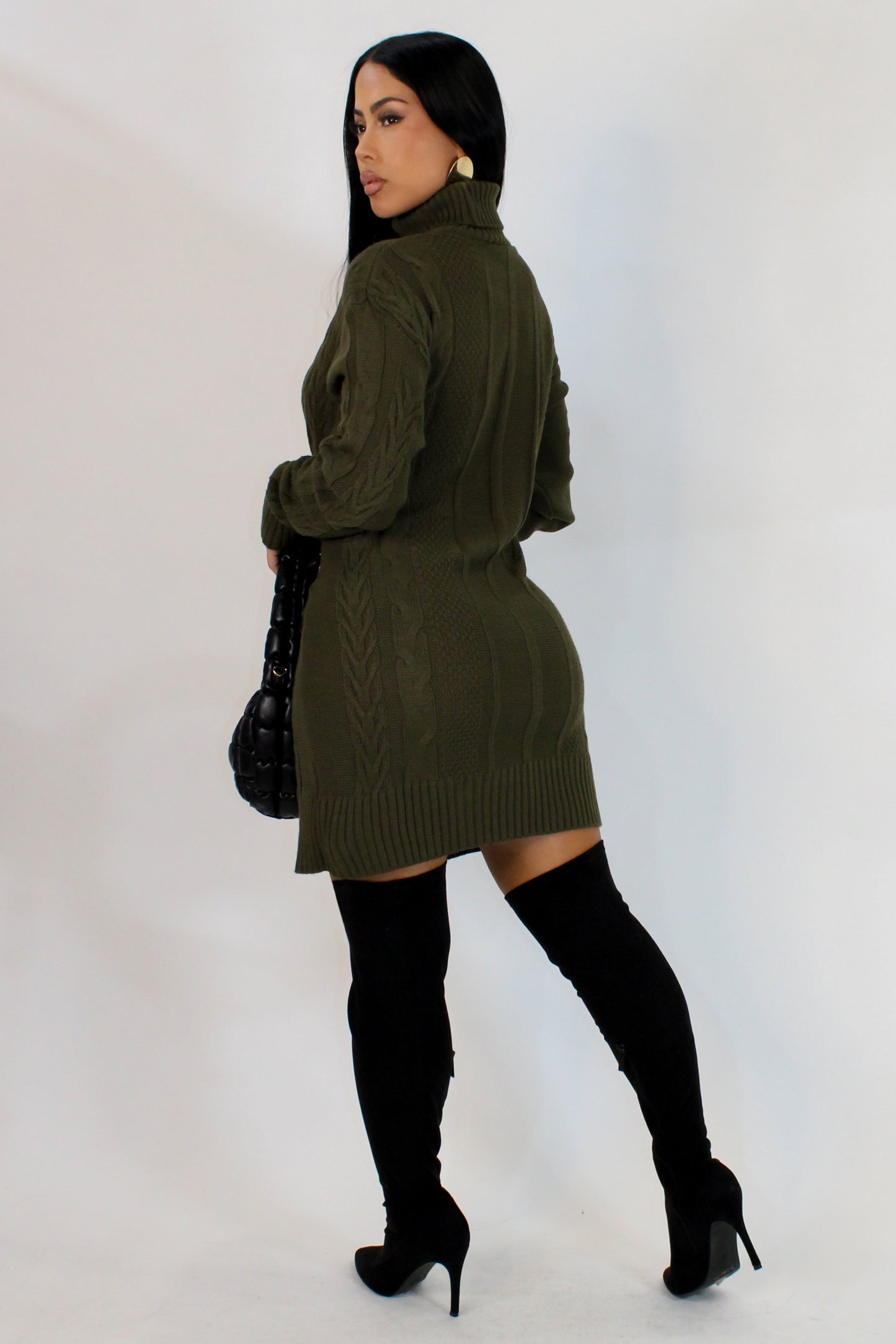 You See Me Out Mini Dress - Olive