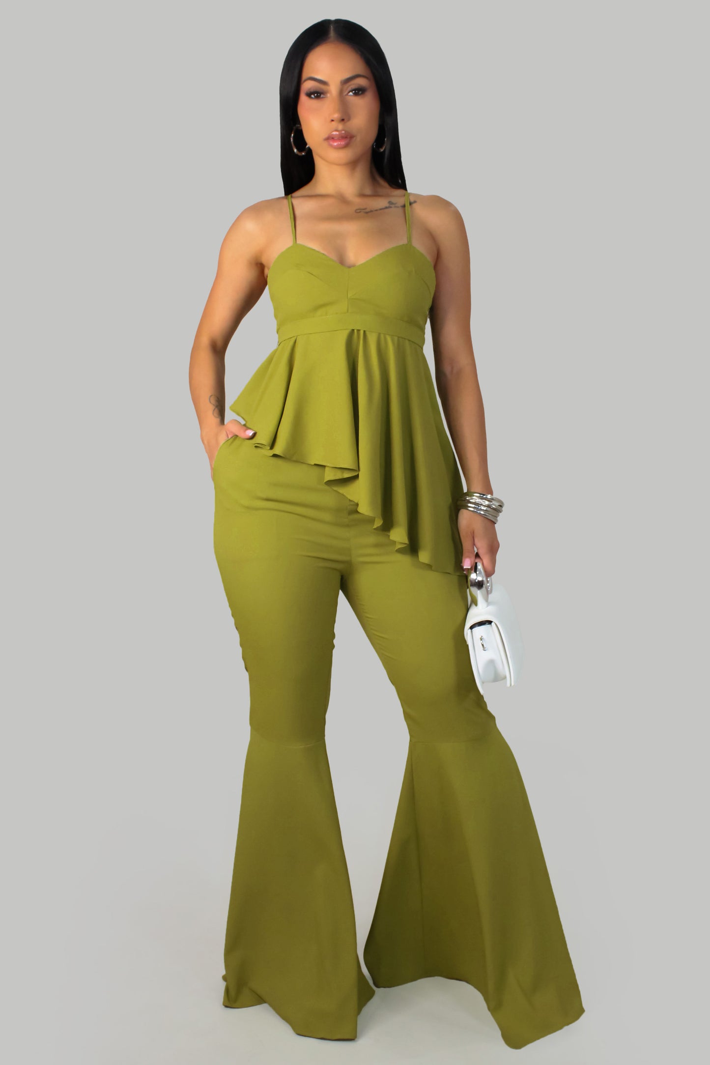 Looking For Fun Pant Set - Olive