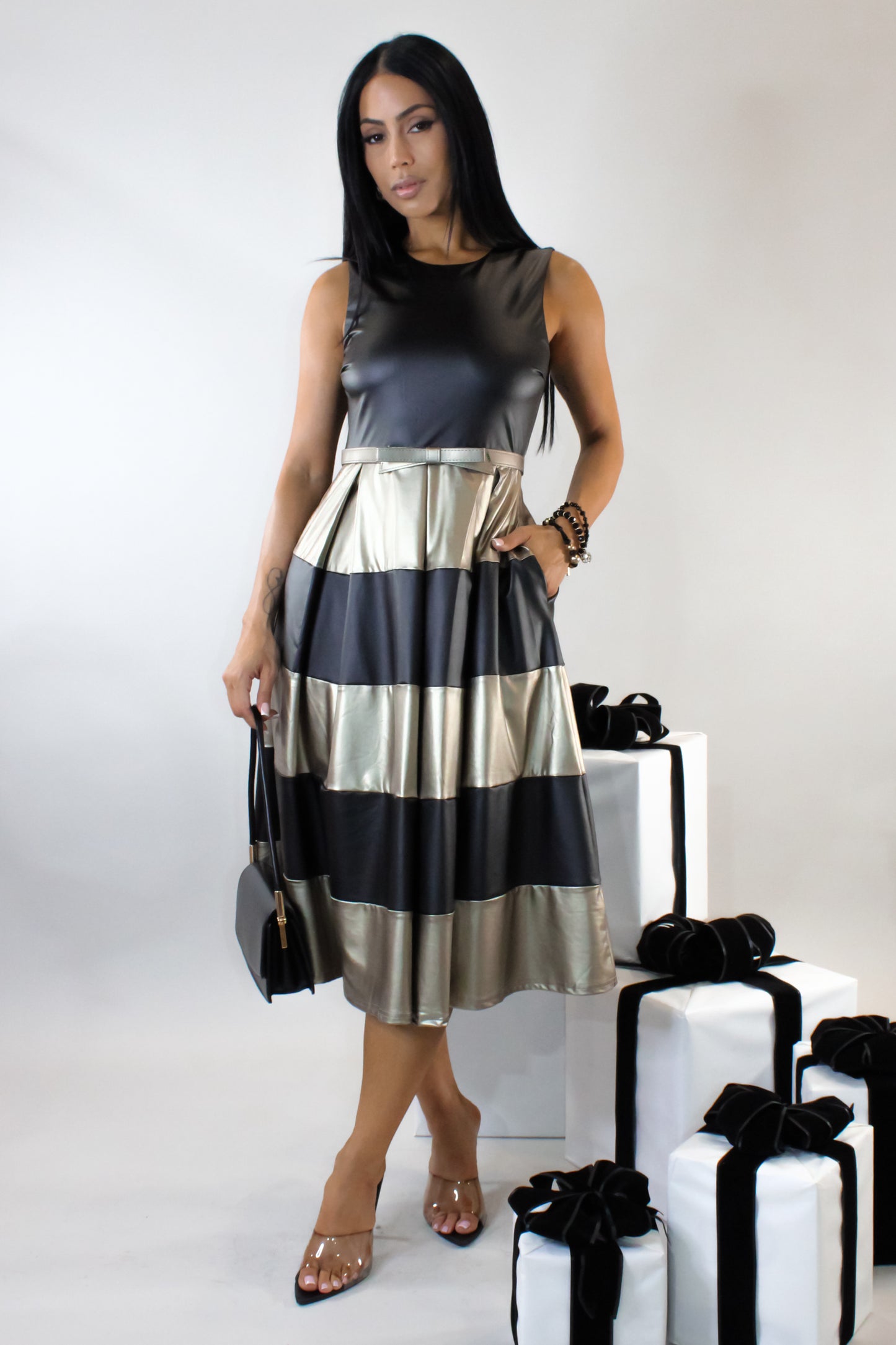 Meant For It Midi Dress - Black