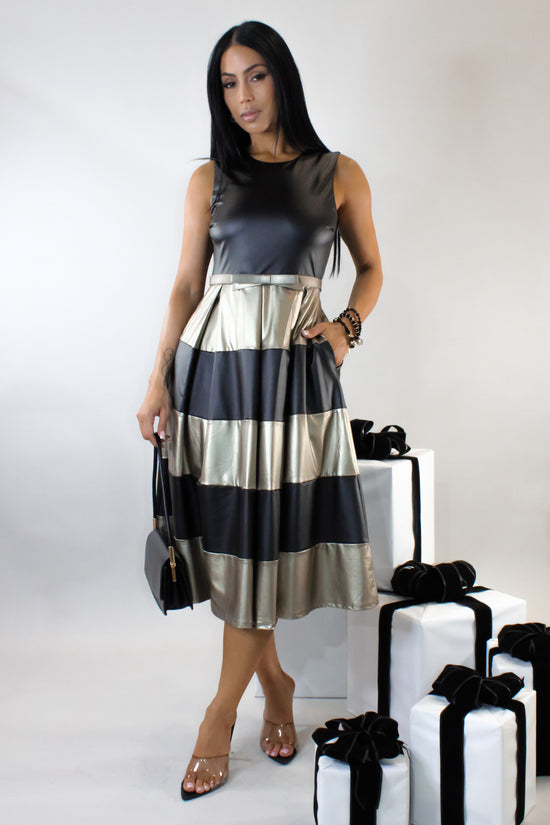 Meant For It Midi Dress - Black