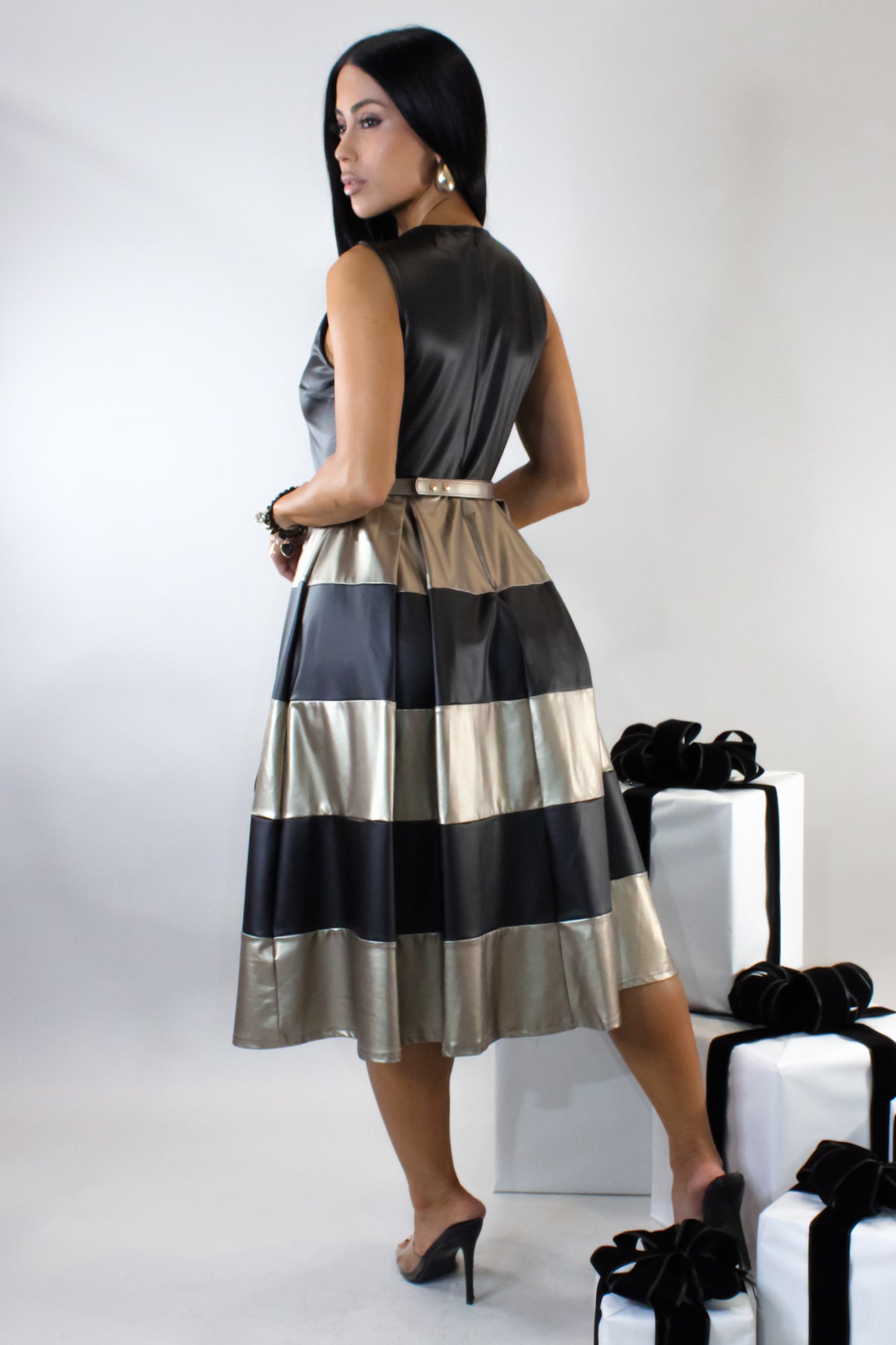 Meant For It Midi Dress - Black