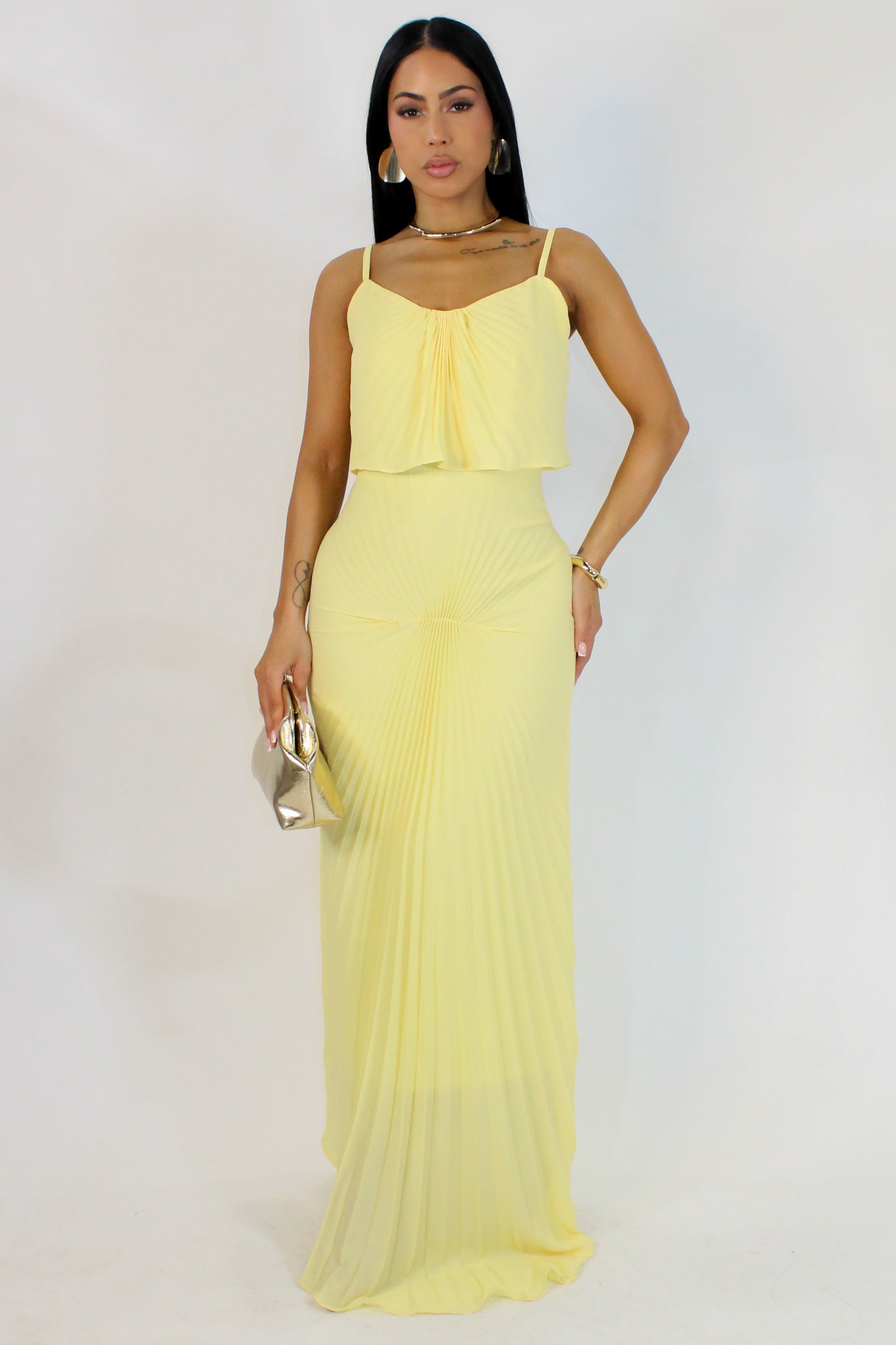Back To The Beginning Maxi Dress - Yellow
