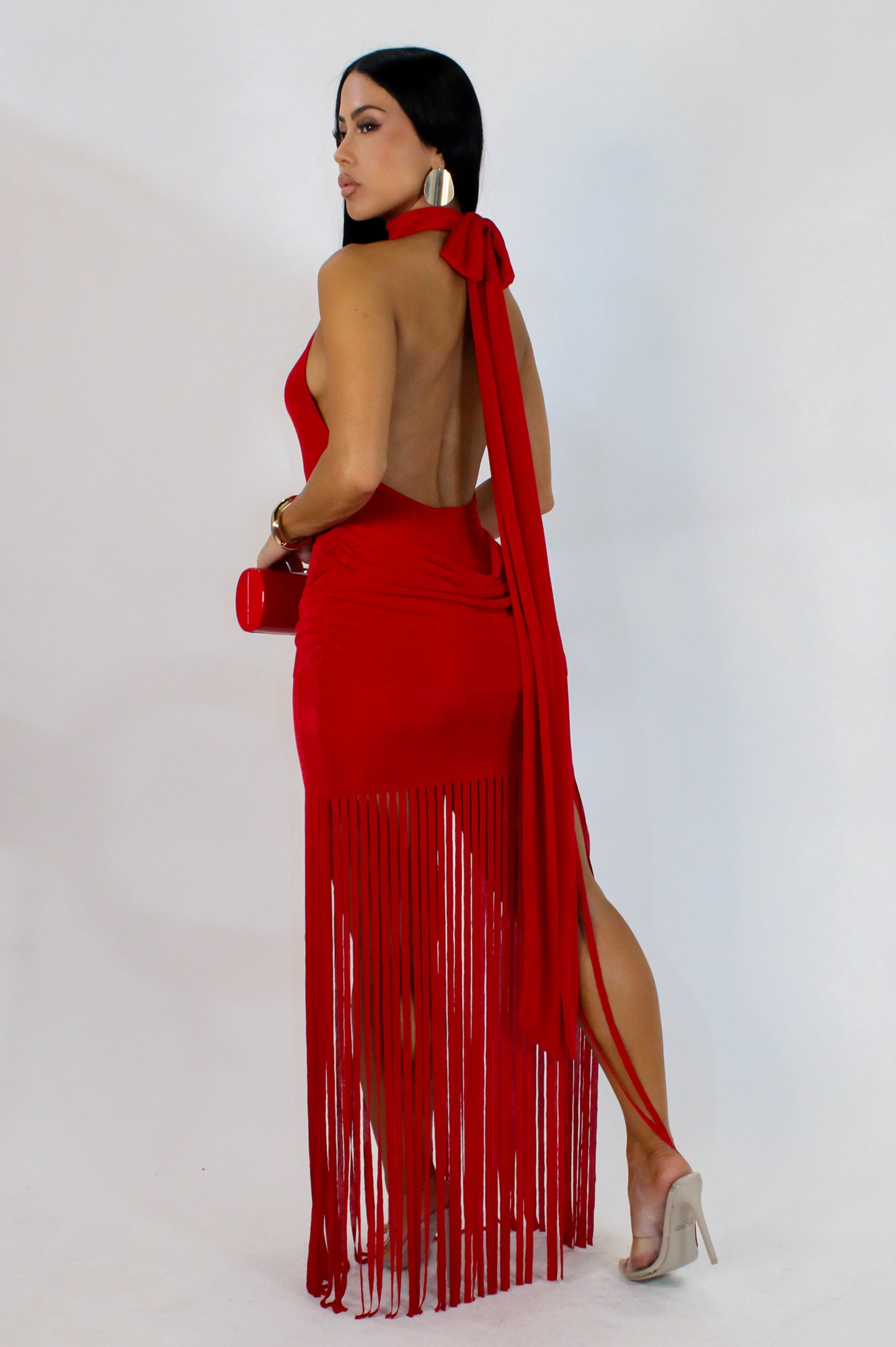 Keep A Secret Maxi Dress - Red