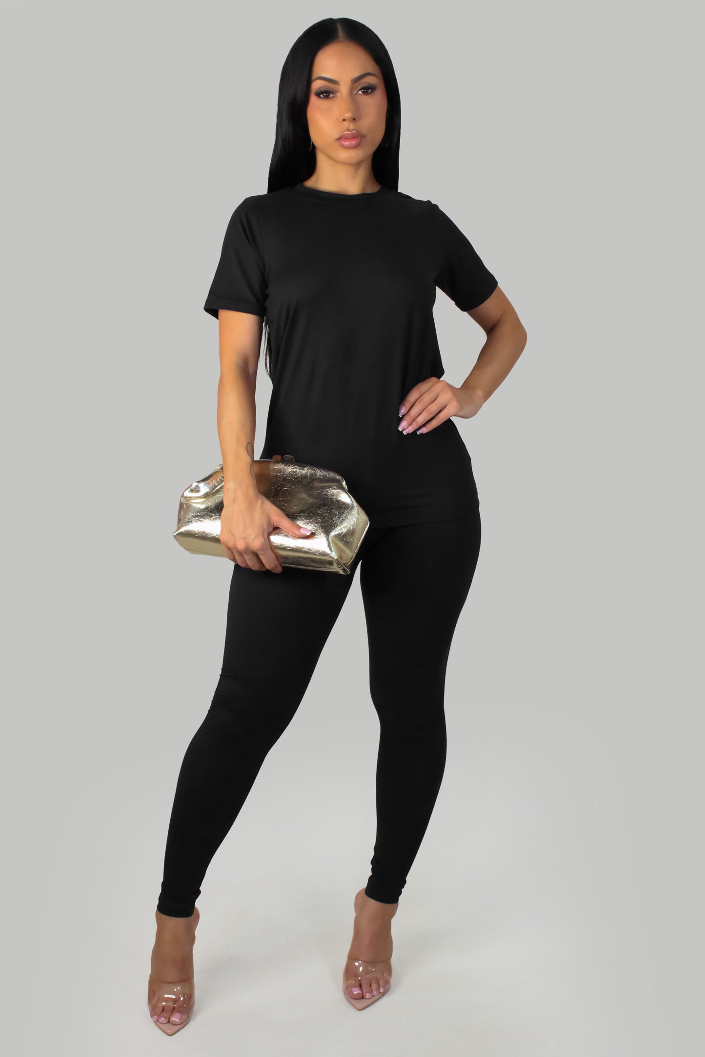 Endeless Night Two Piece Pant Set -Black
