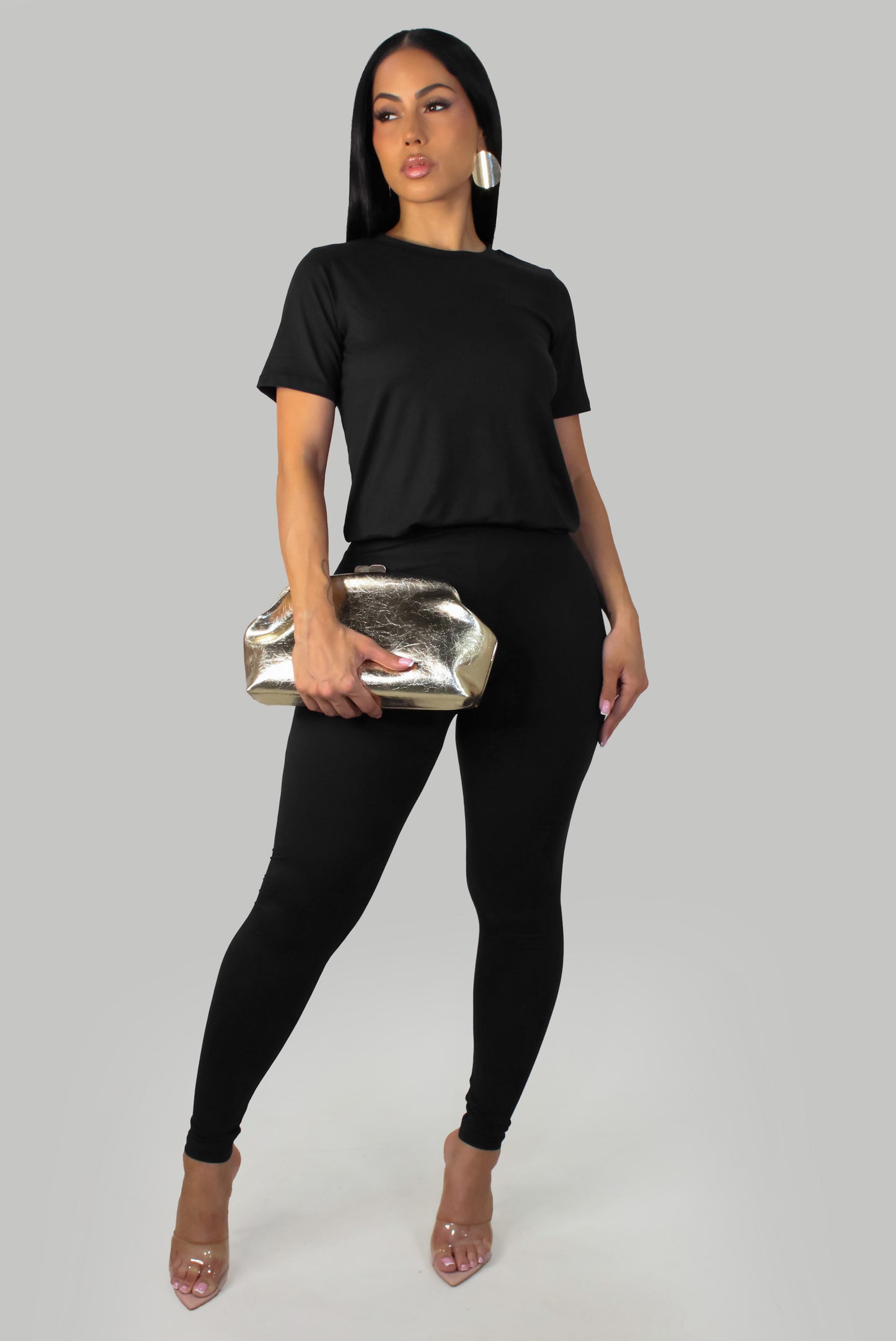 Endeless Night Two Piece Pant Set -Black