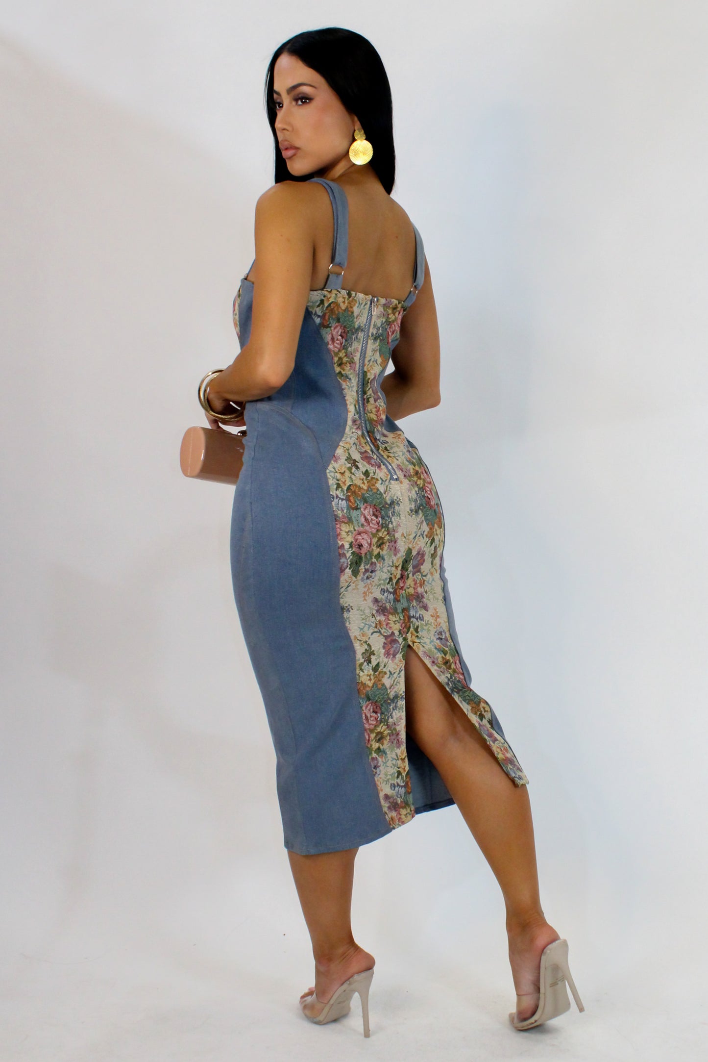 The Lovers Midi Dress- Denim