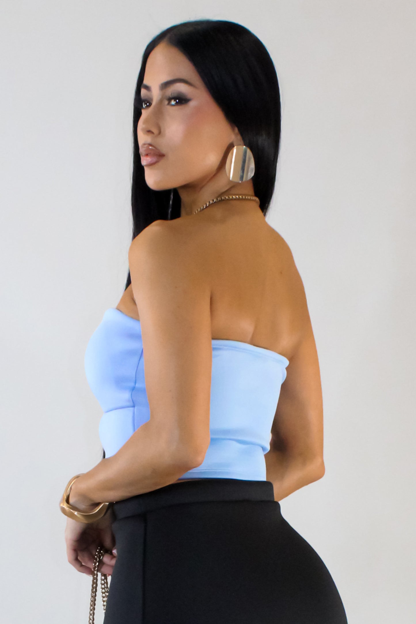 So Into You Crop Top - Blue