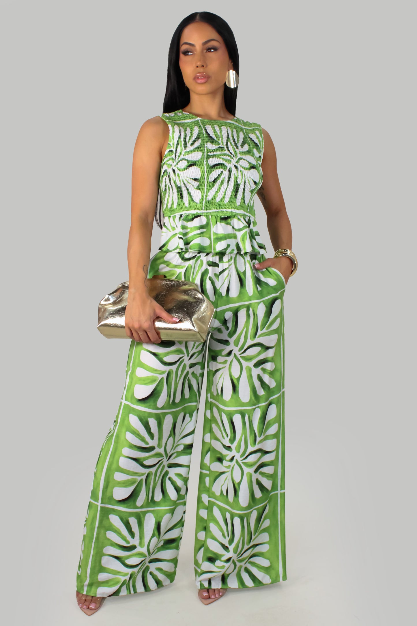 New Garden Pant Set- Green