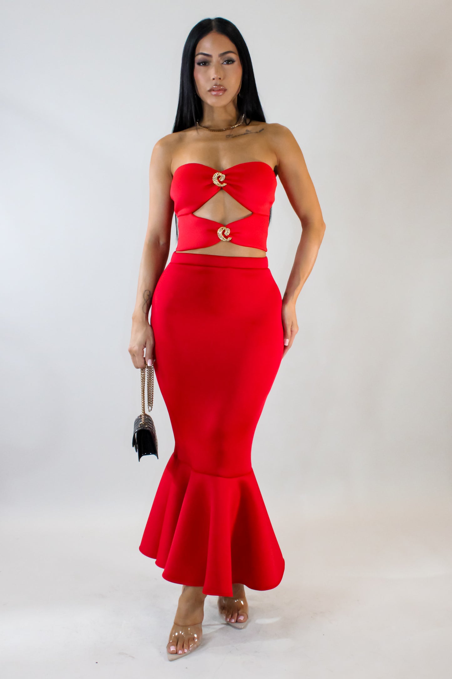 Just Like Before Skirt - Red