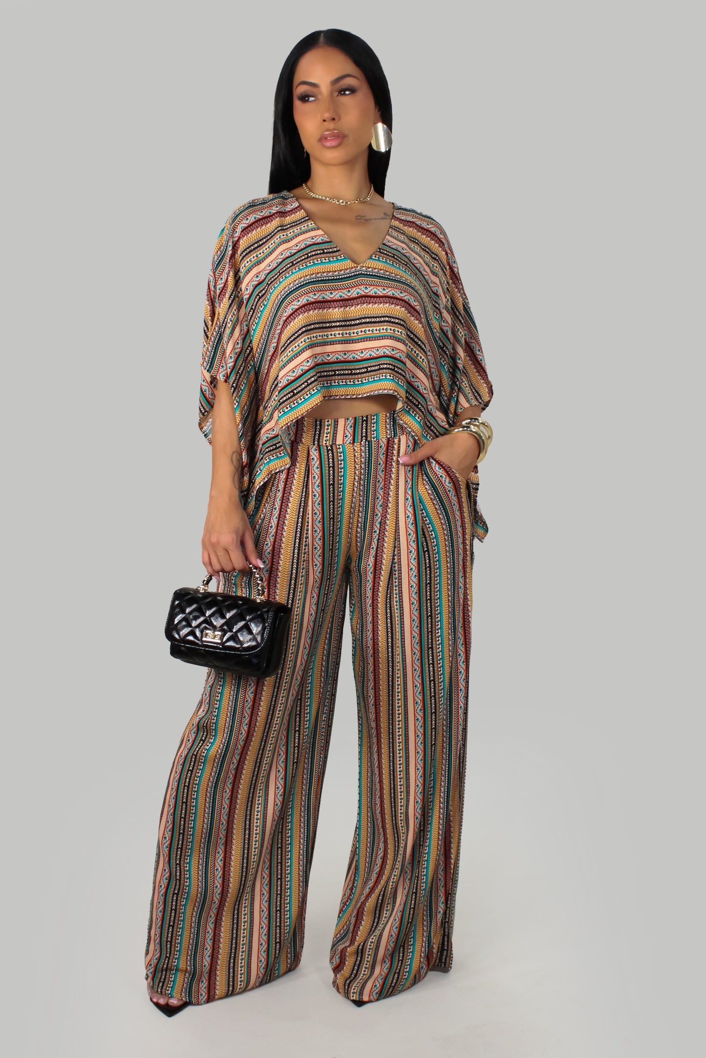 Sunset On Boise Pant Set -Multi