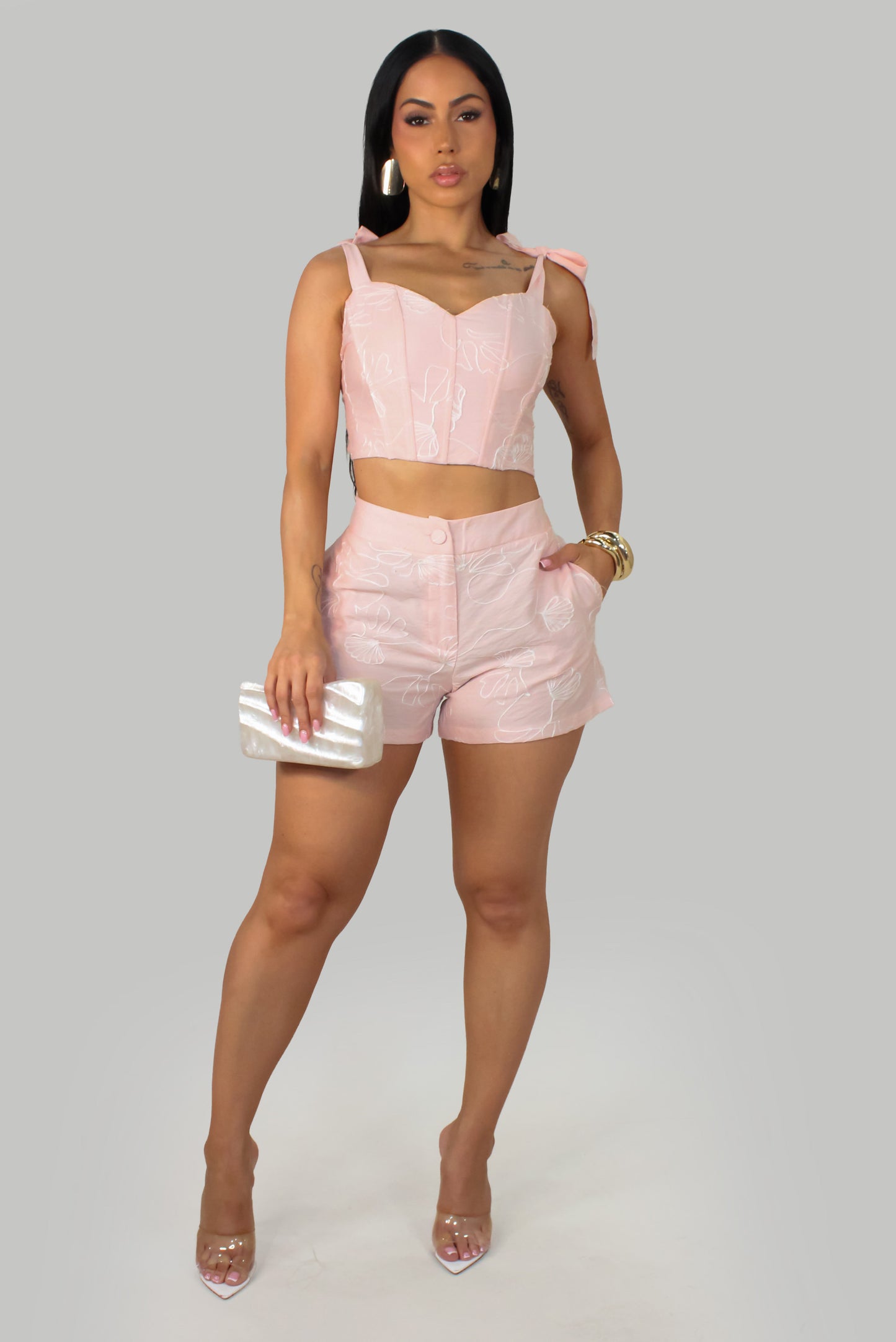 Chic Atelier Short Set - Mauve