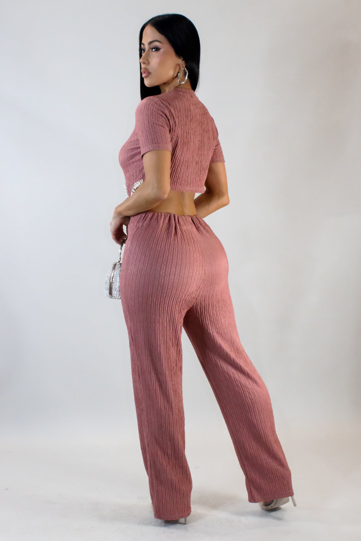 High Demand Pant Set - Mauve