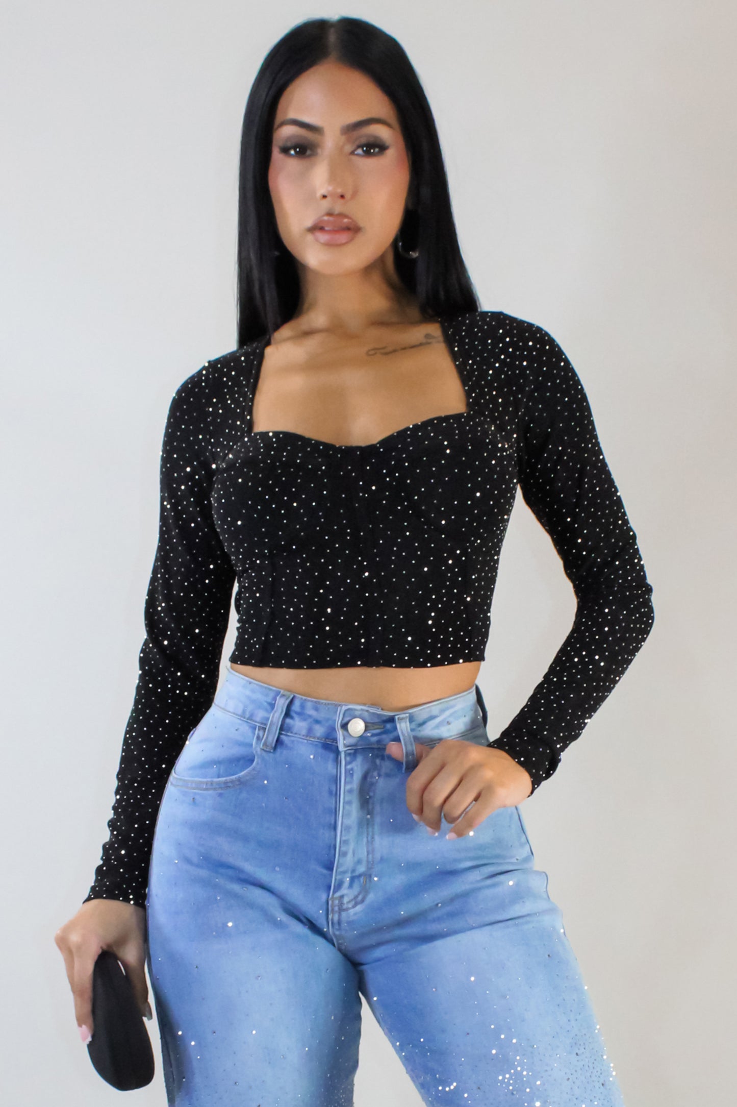 Best Shot Crop Top - Black