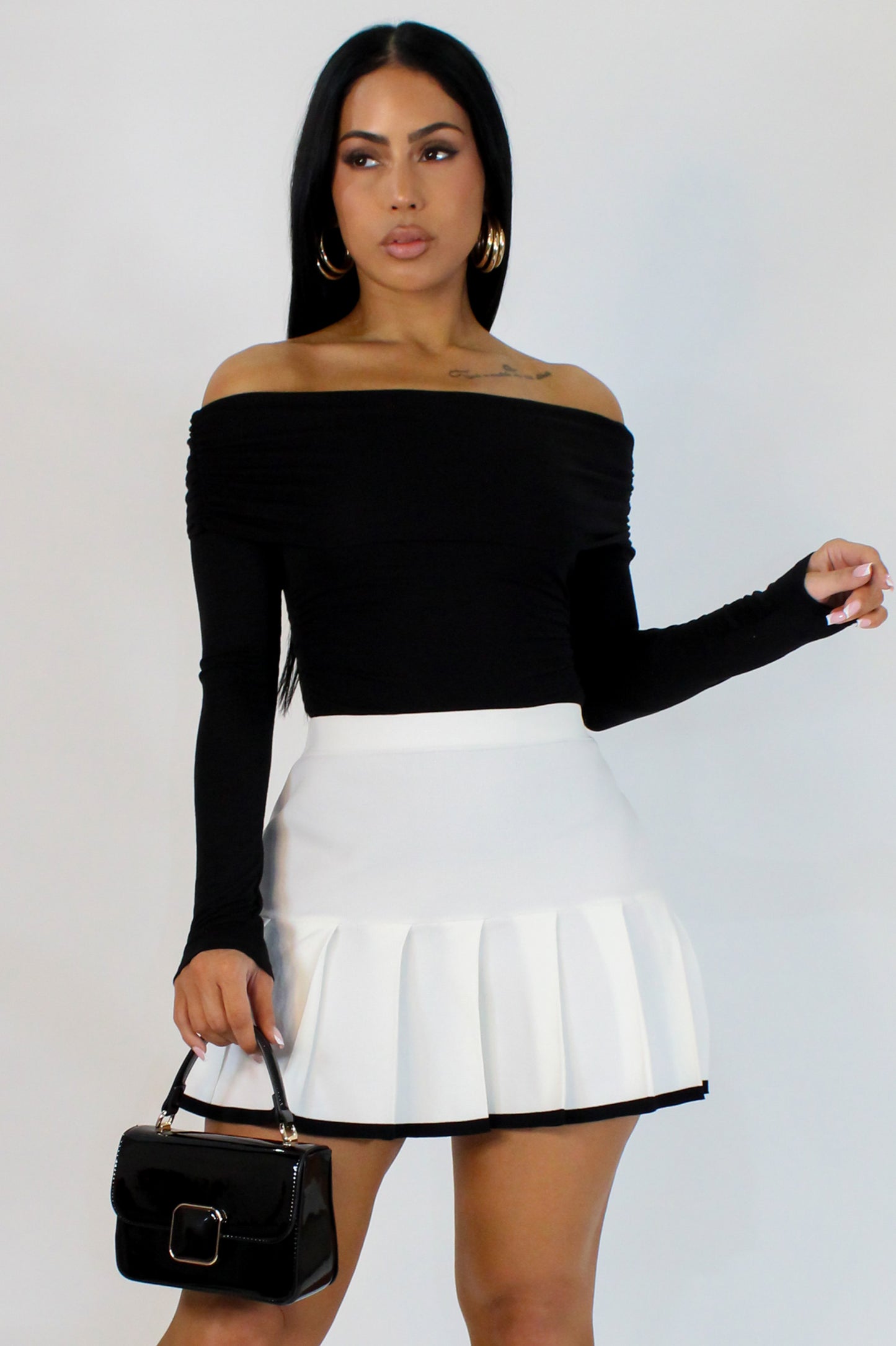 Class And Sass Long Sleeve Top - Black