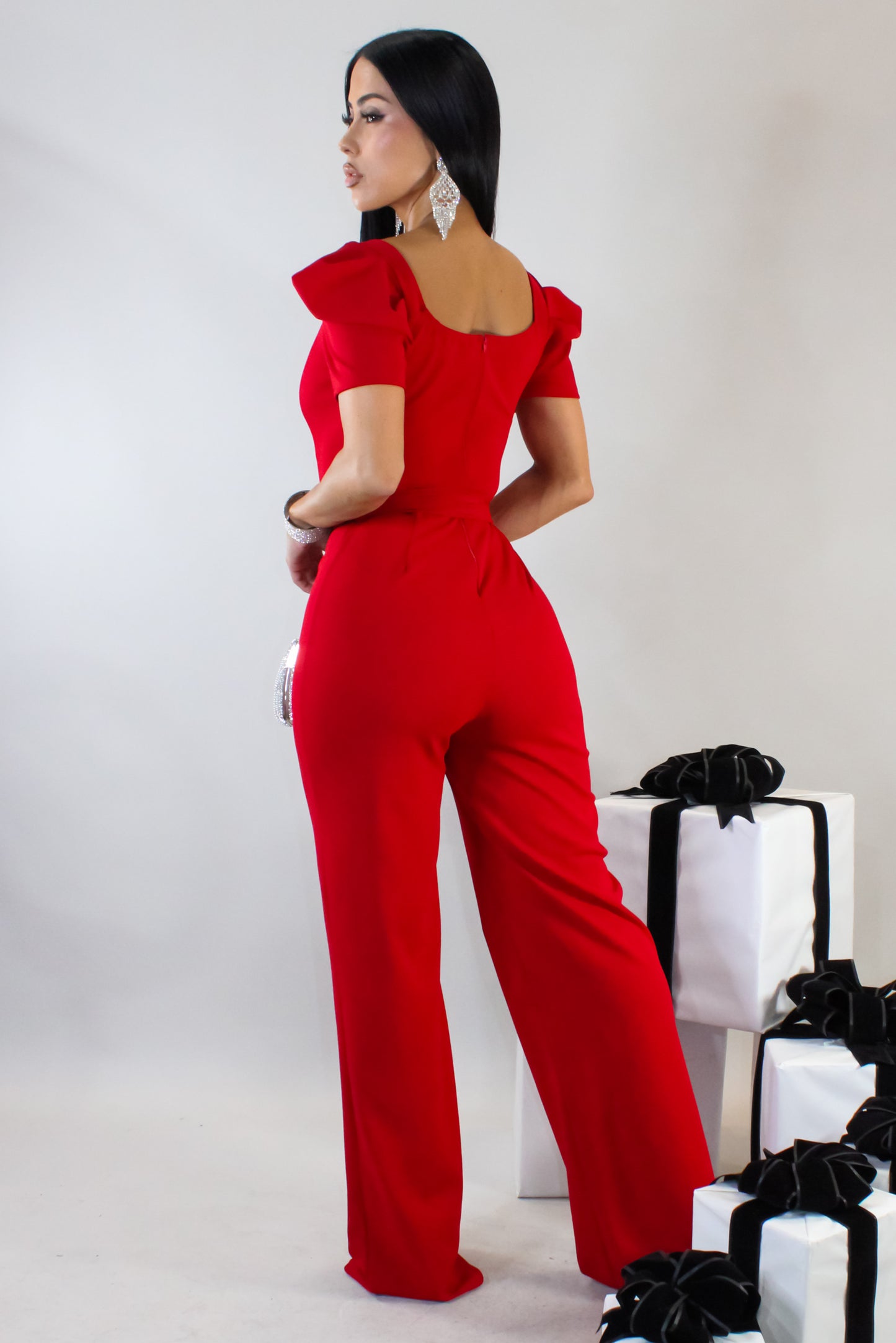 The Boss Jumpsuit  - Red