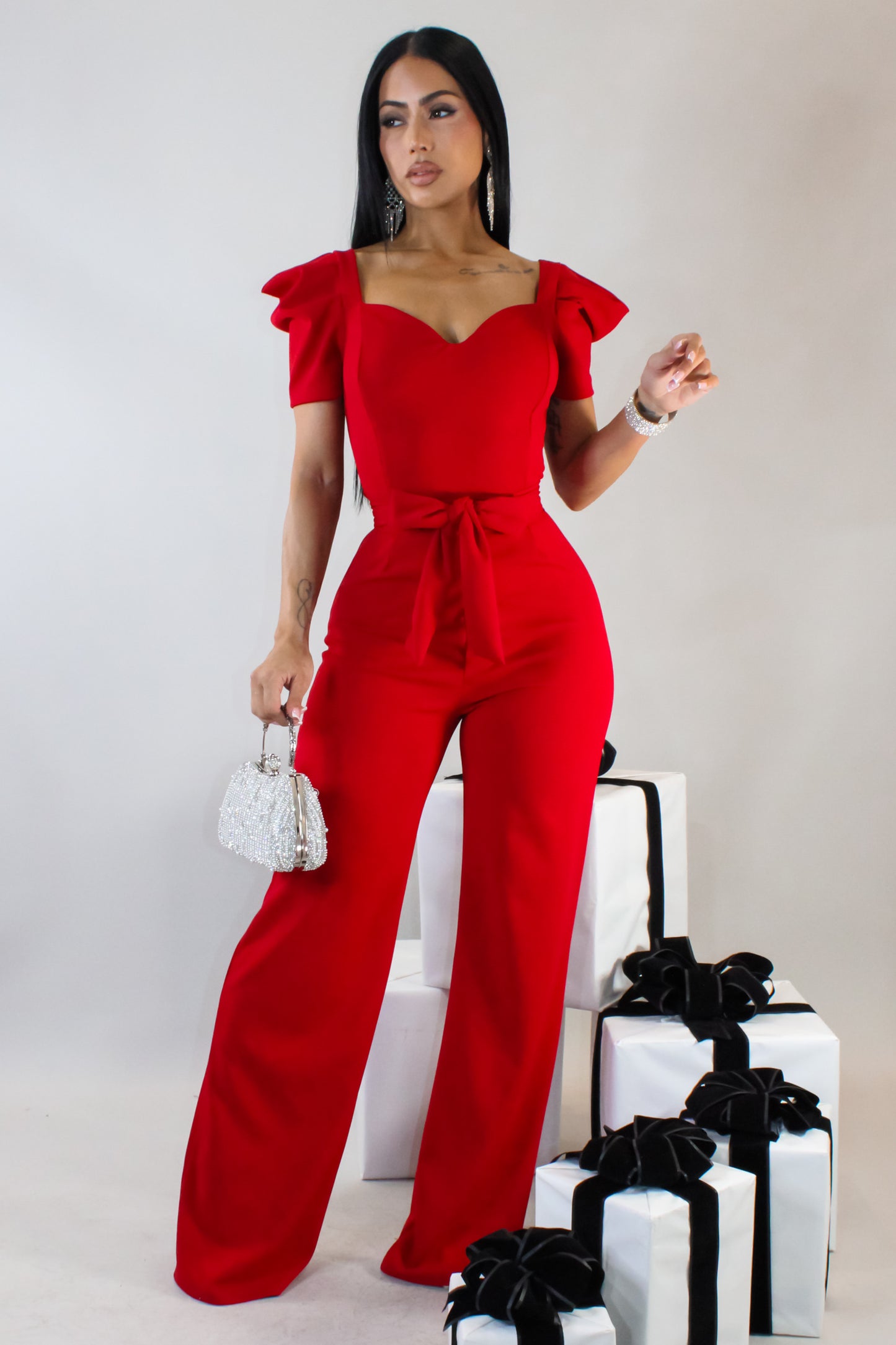 The Boss Jumpsuit  - Red
