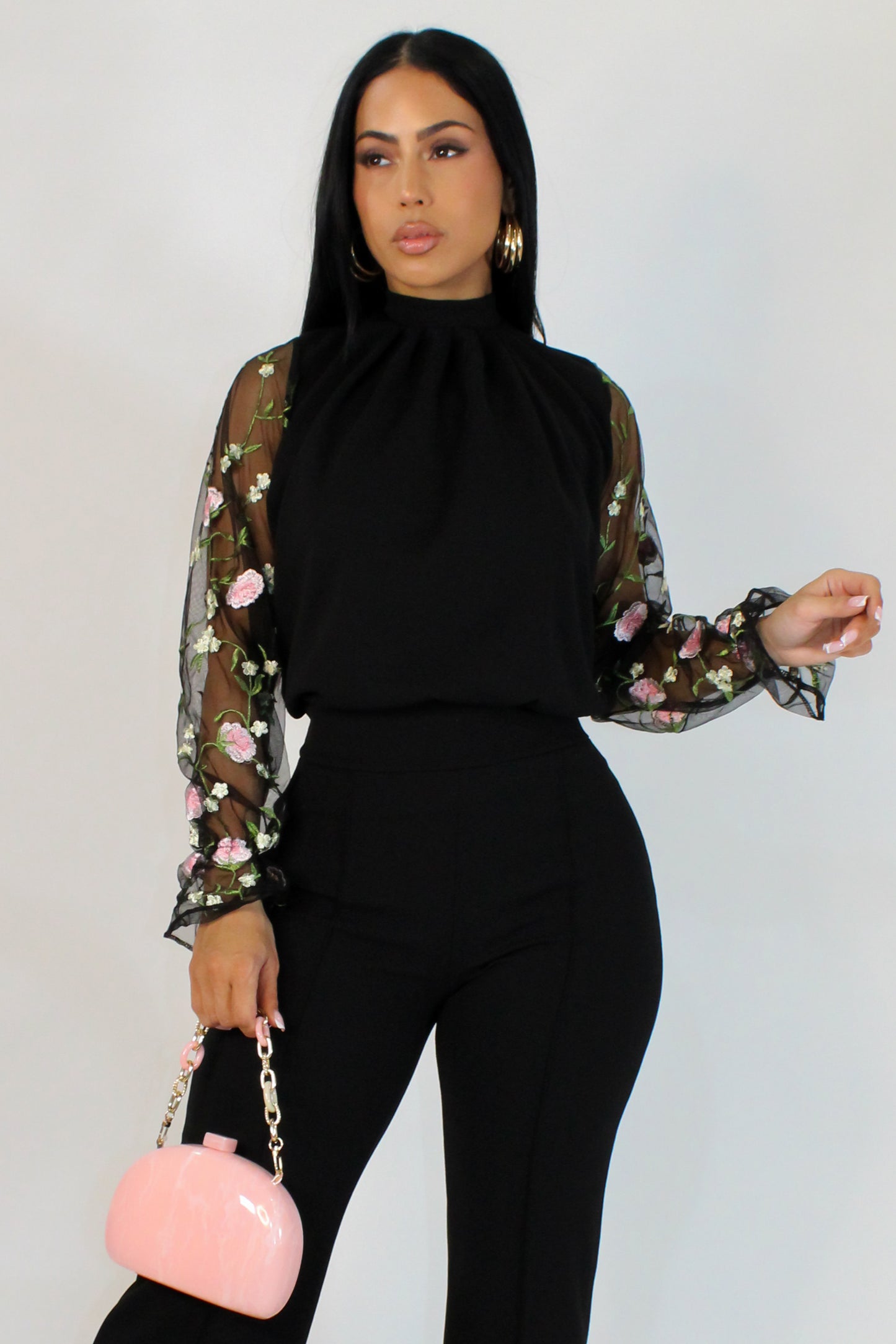 Glamour Blouse - Black