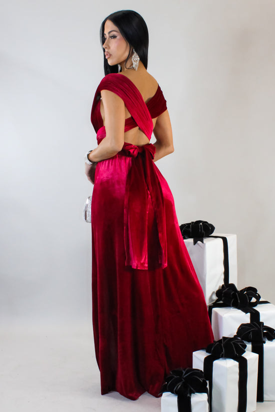Head Over Heels Maxi Dress - Burgundy