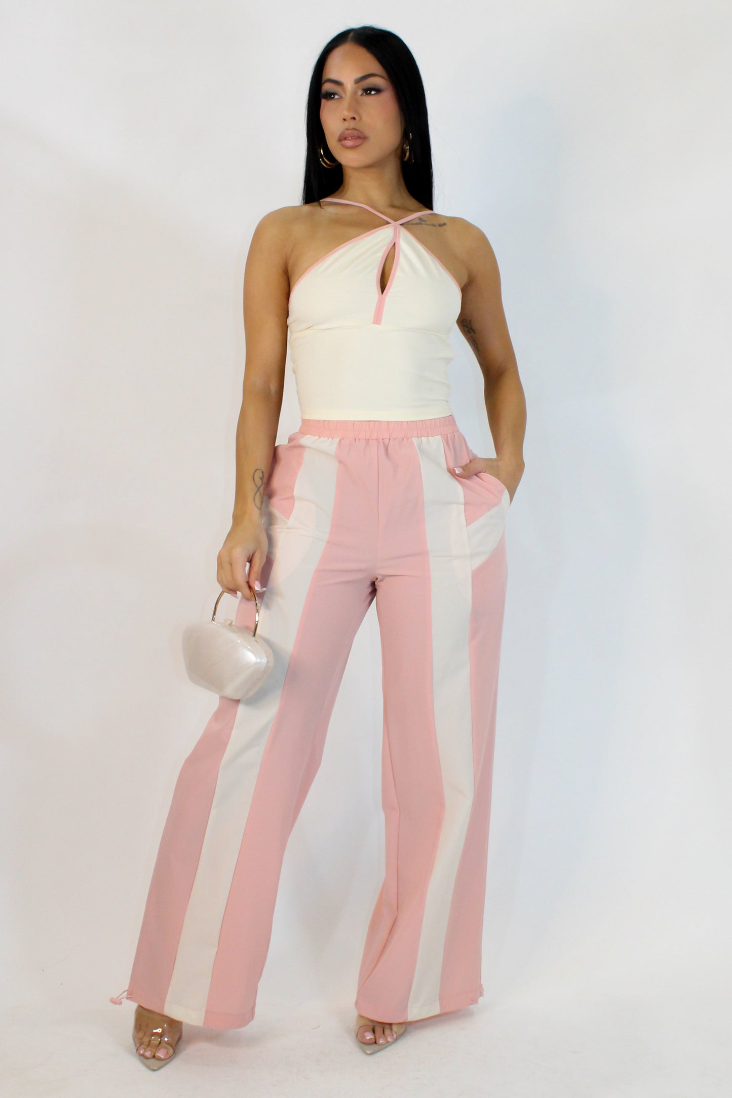 Not Compromised Pant Set - Pink