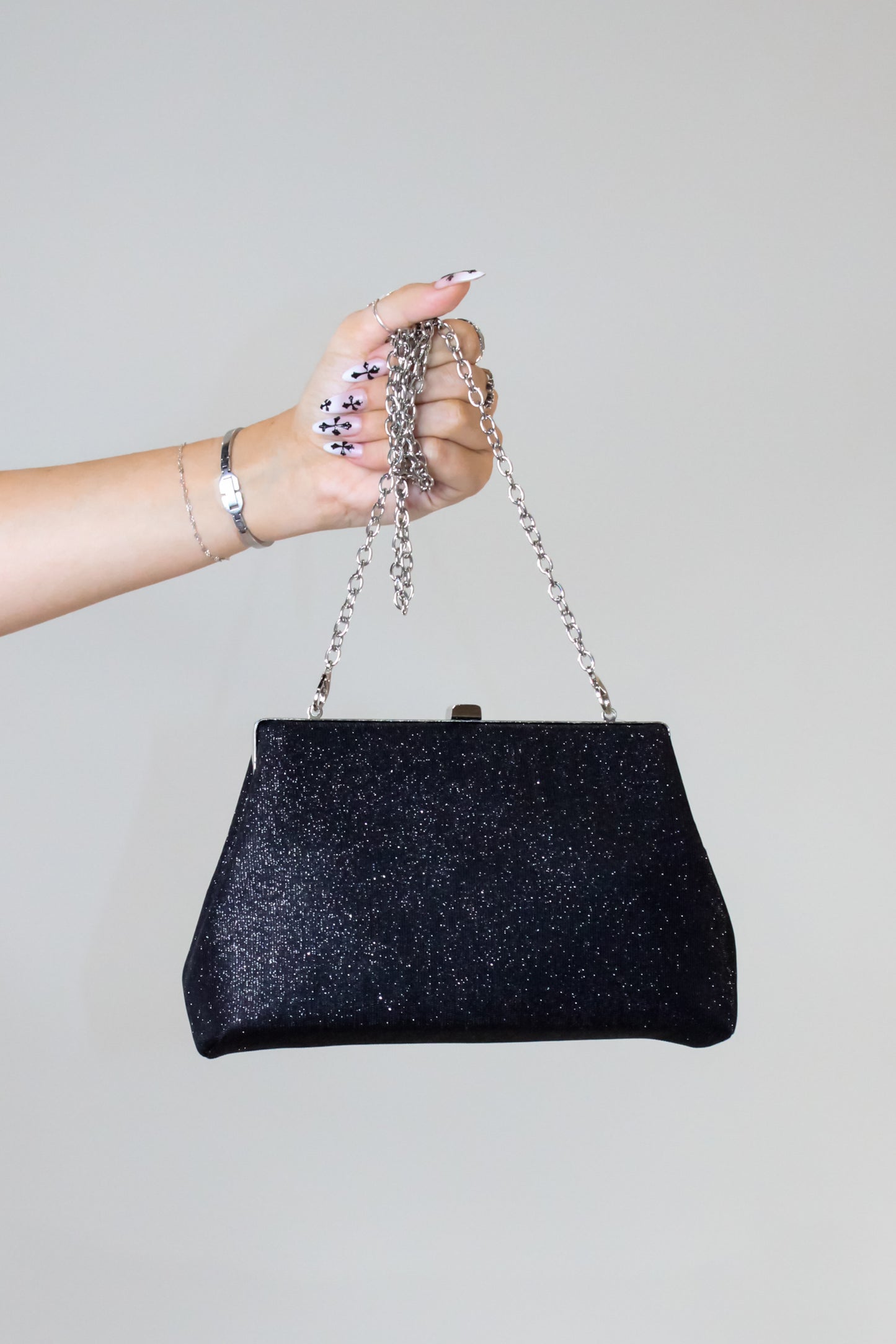 Gala Nights Purse - Black - Champagne