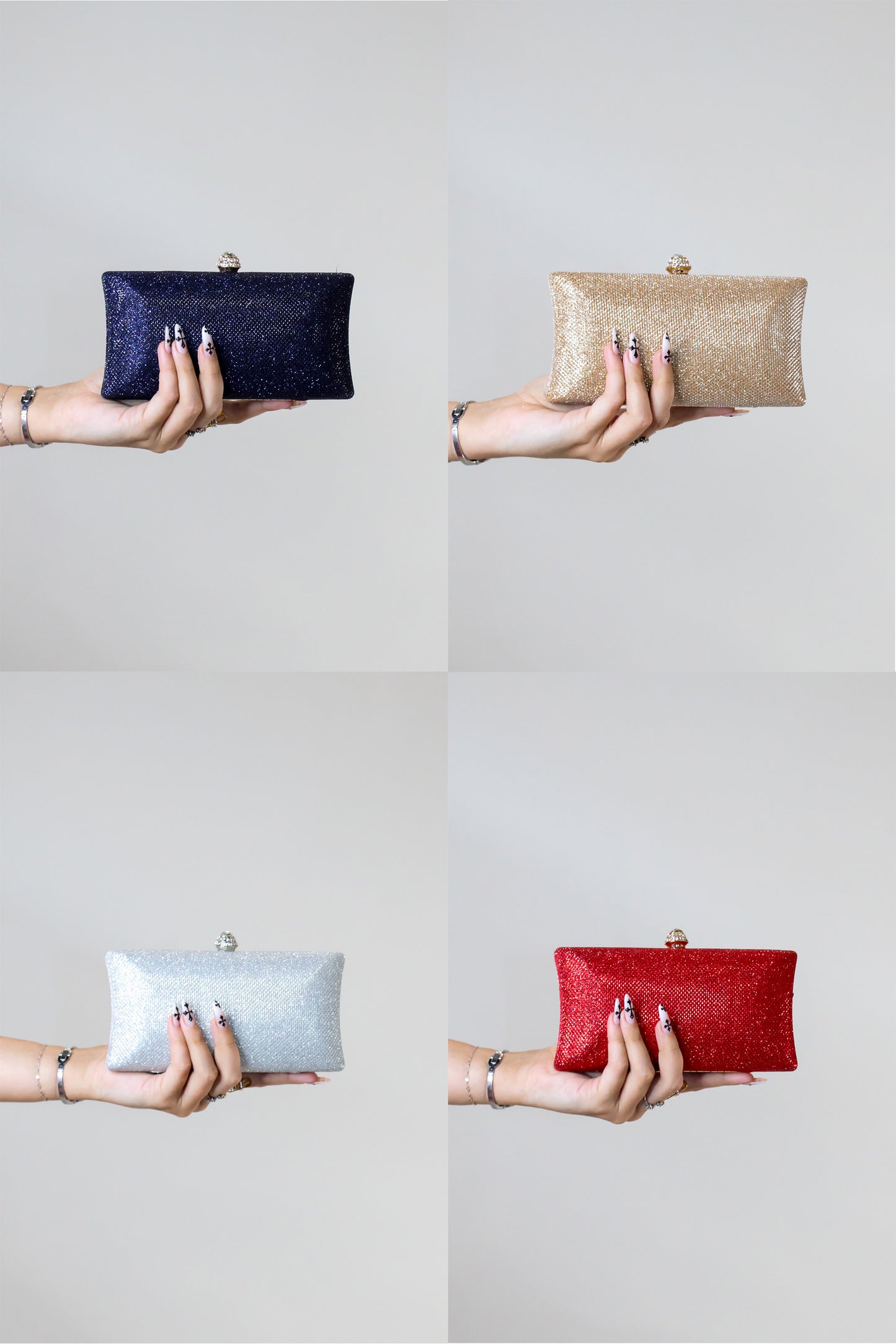 Keep Shinning Purse - Silver - Gold - Red - Navy