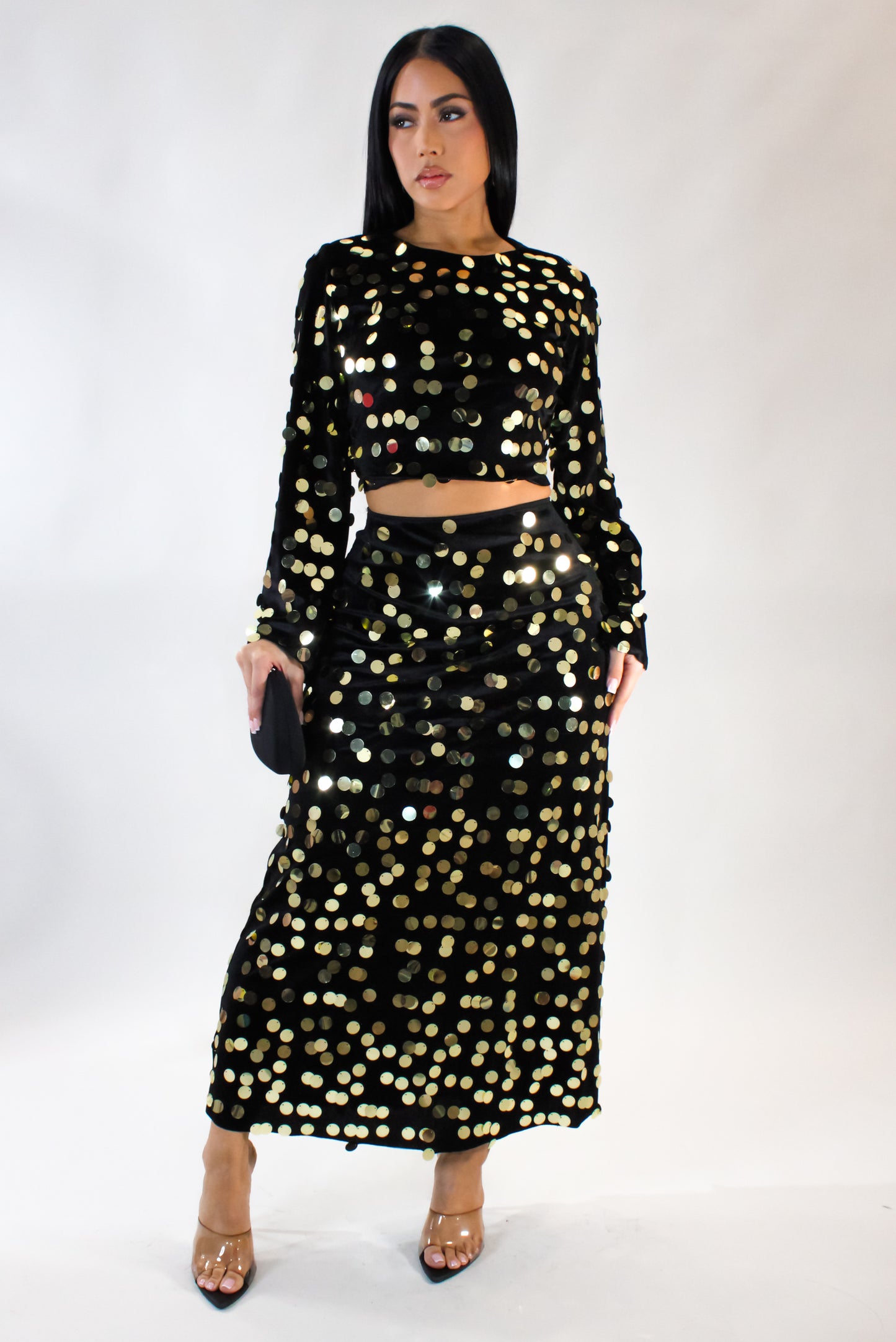 City Of Dreams Skirt Set - Gold