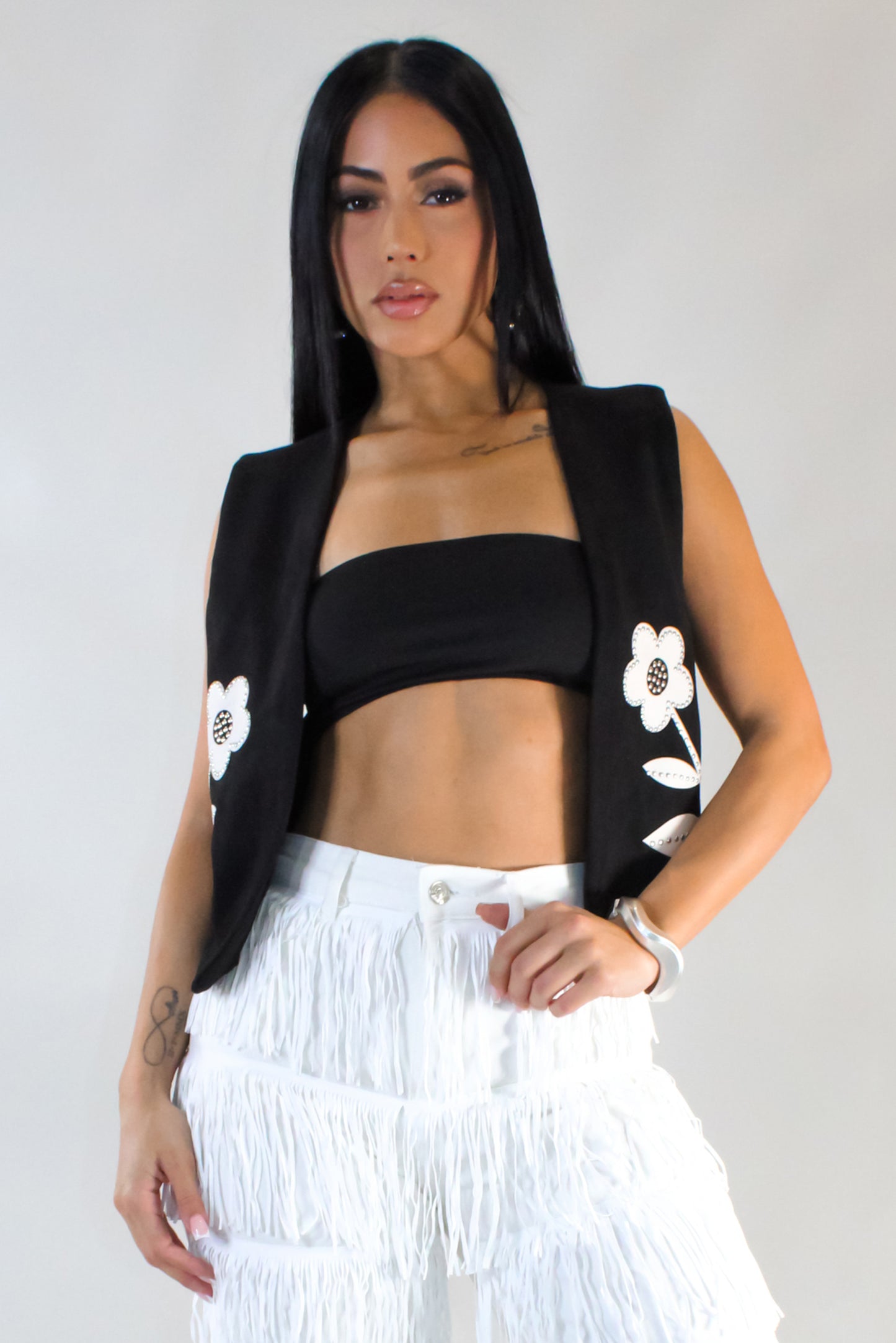 Say You Love Me Vest - Black