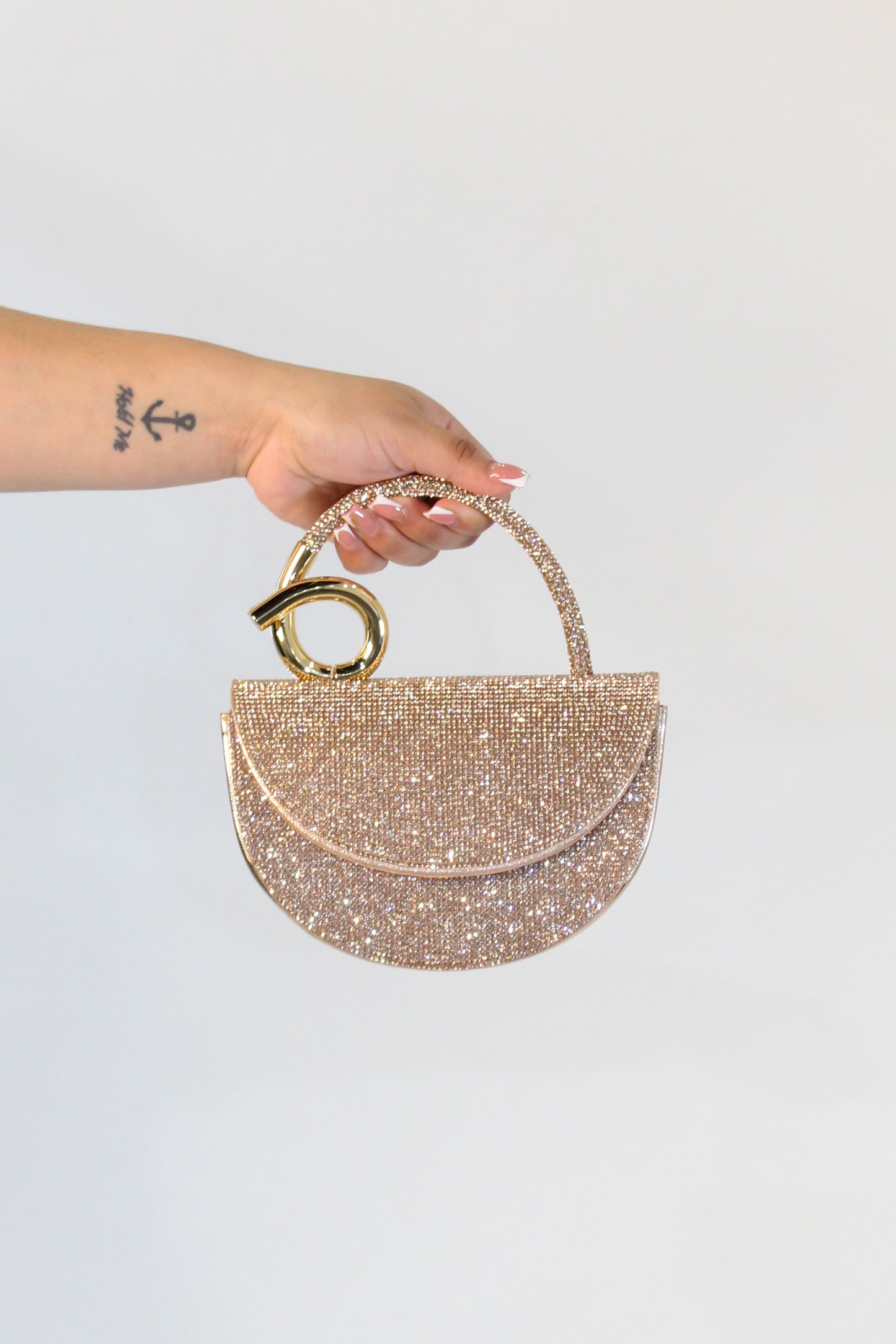 Liza Purse - Champagne-Silver-Black
