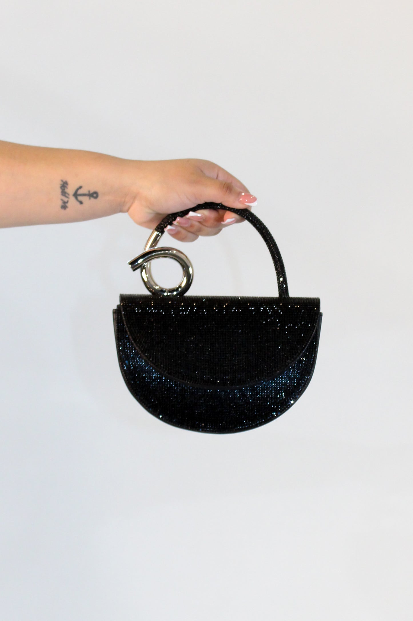 Liza Purse - Champagne-Silver-Black