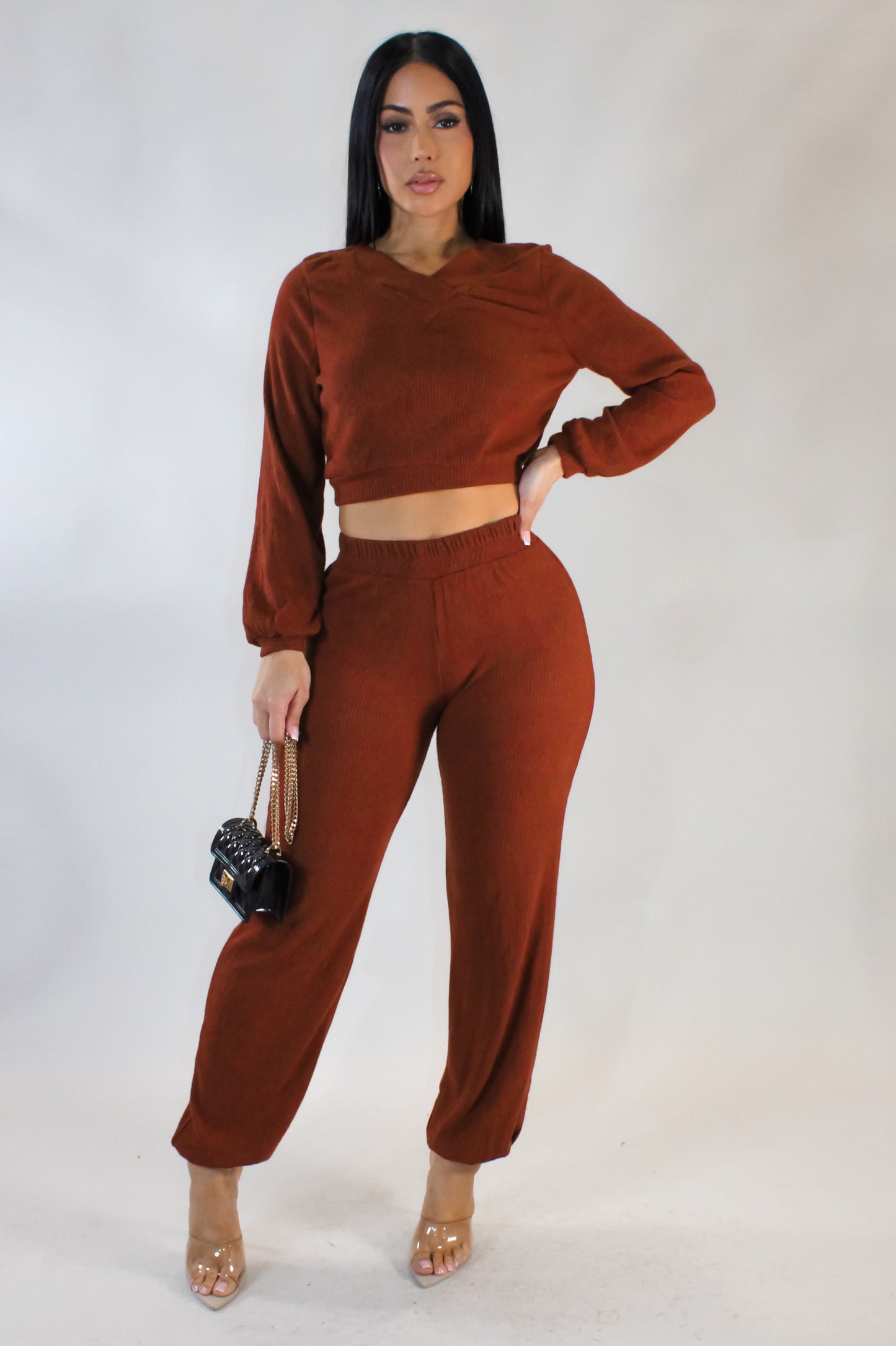 In Motion Pant Set - Rust