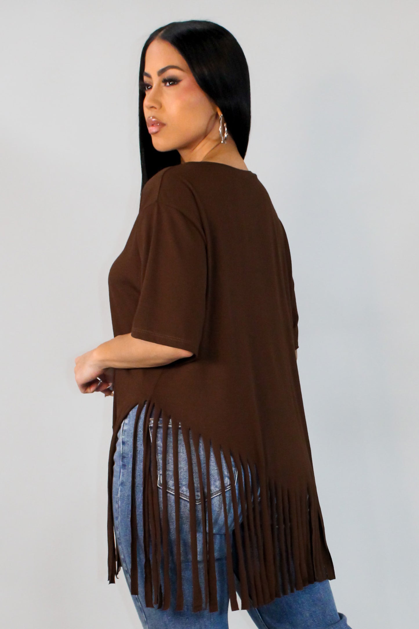 Hellen Top-Mini Dress- Brown