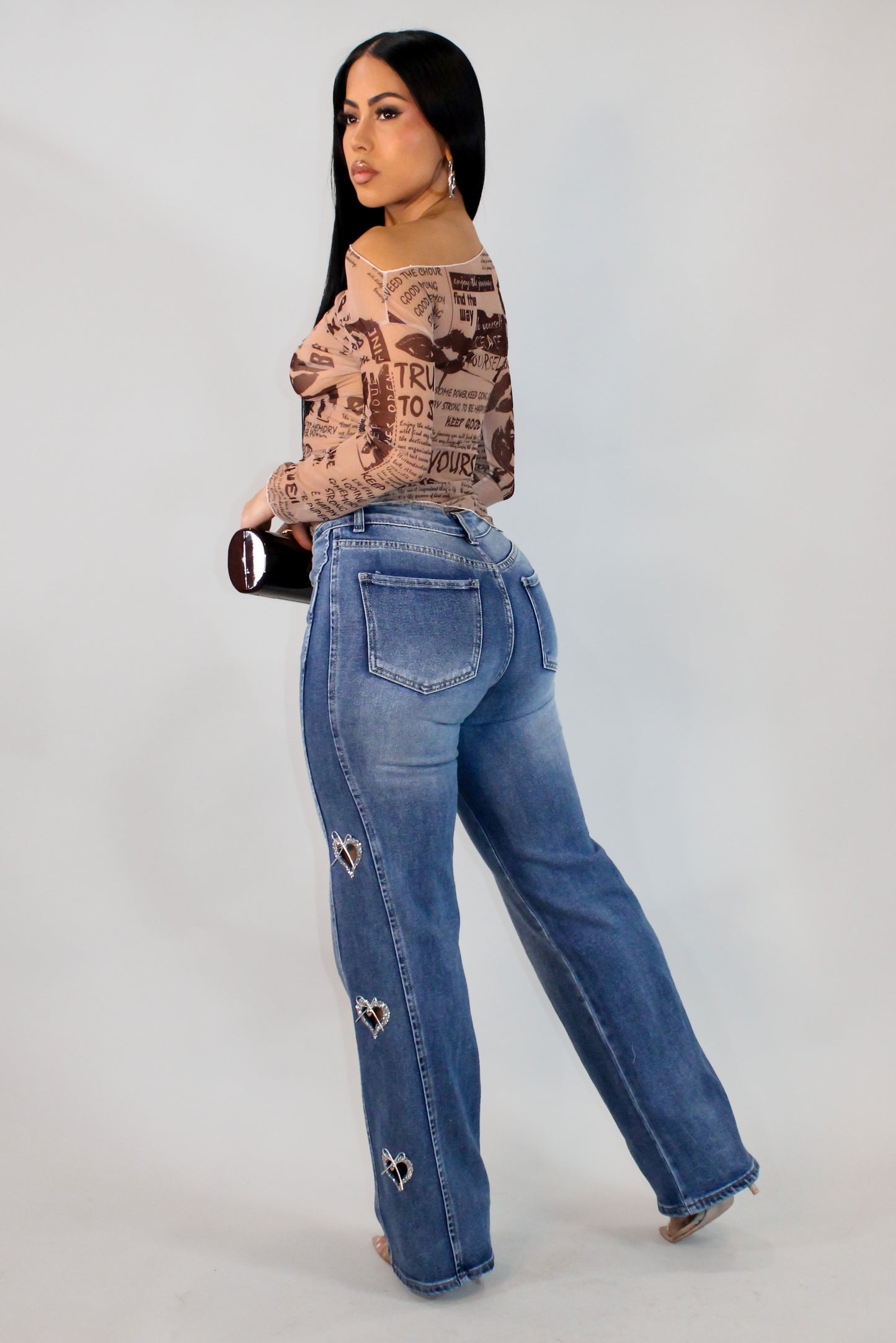 Hearts Over Soul Denim Pant- Light Wash