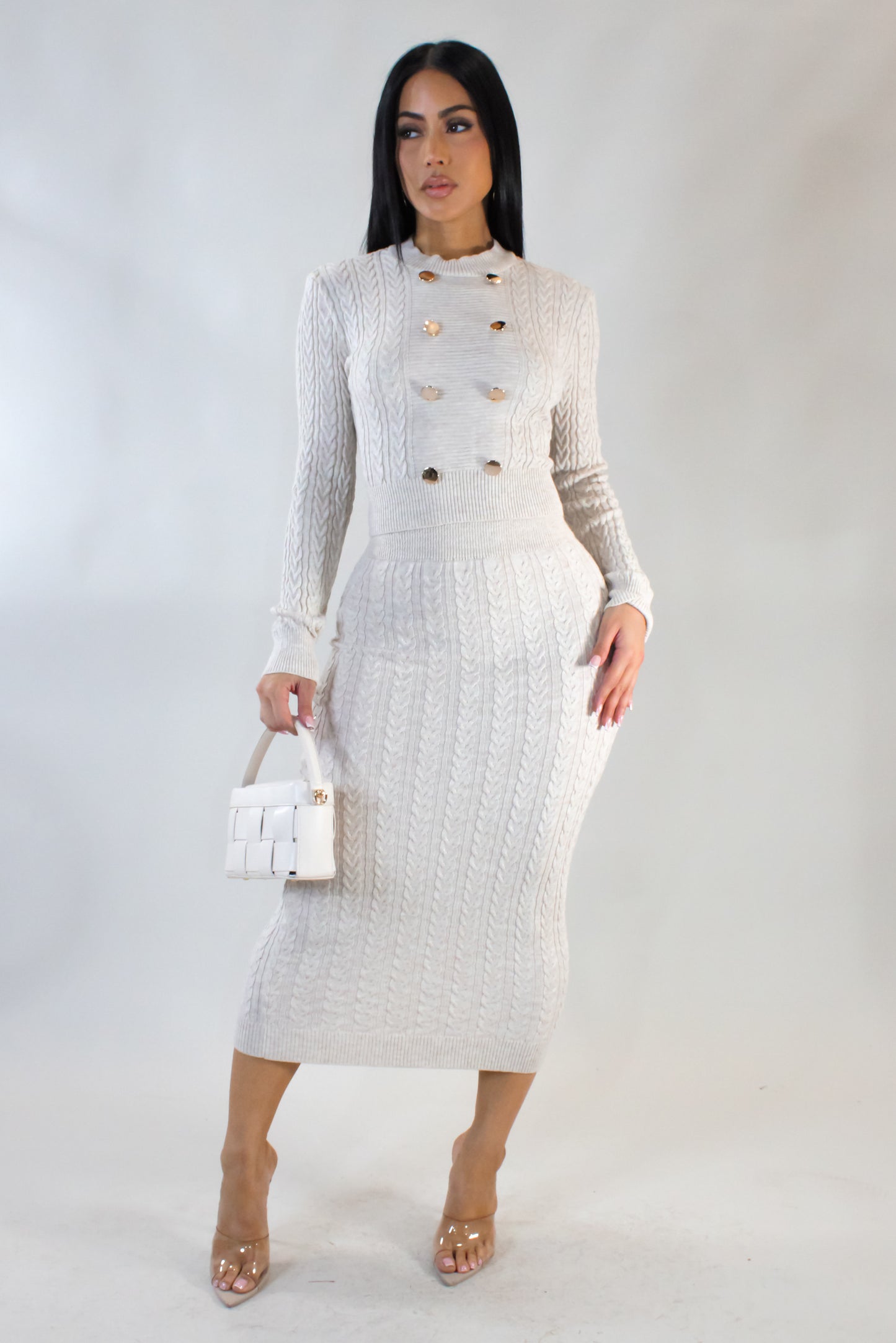 Who Says Skirt Set - Beige