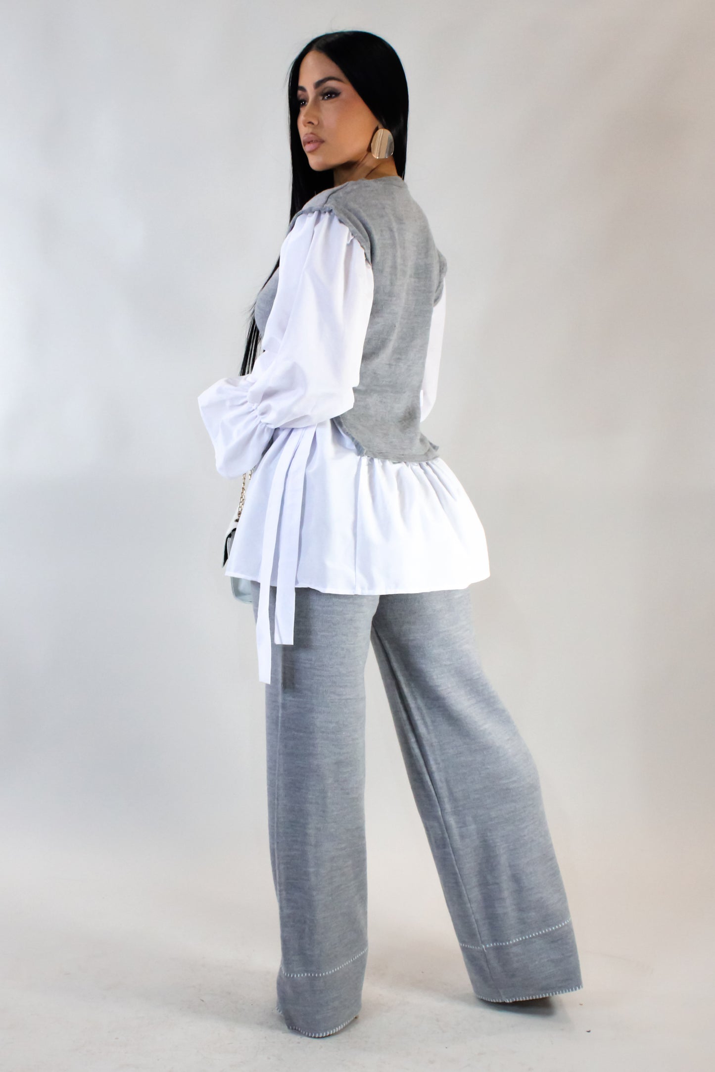 Runway Walk Pant Set - Grey