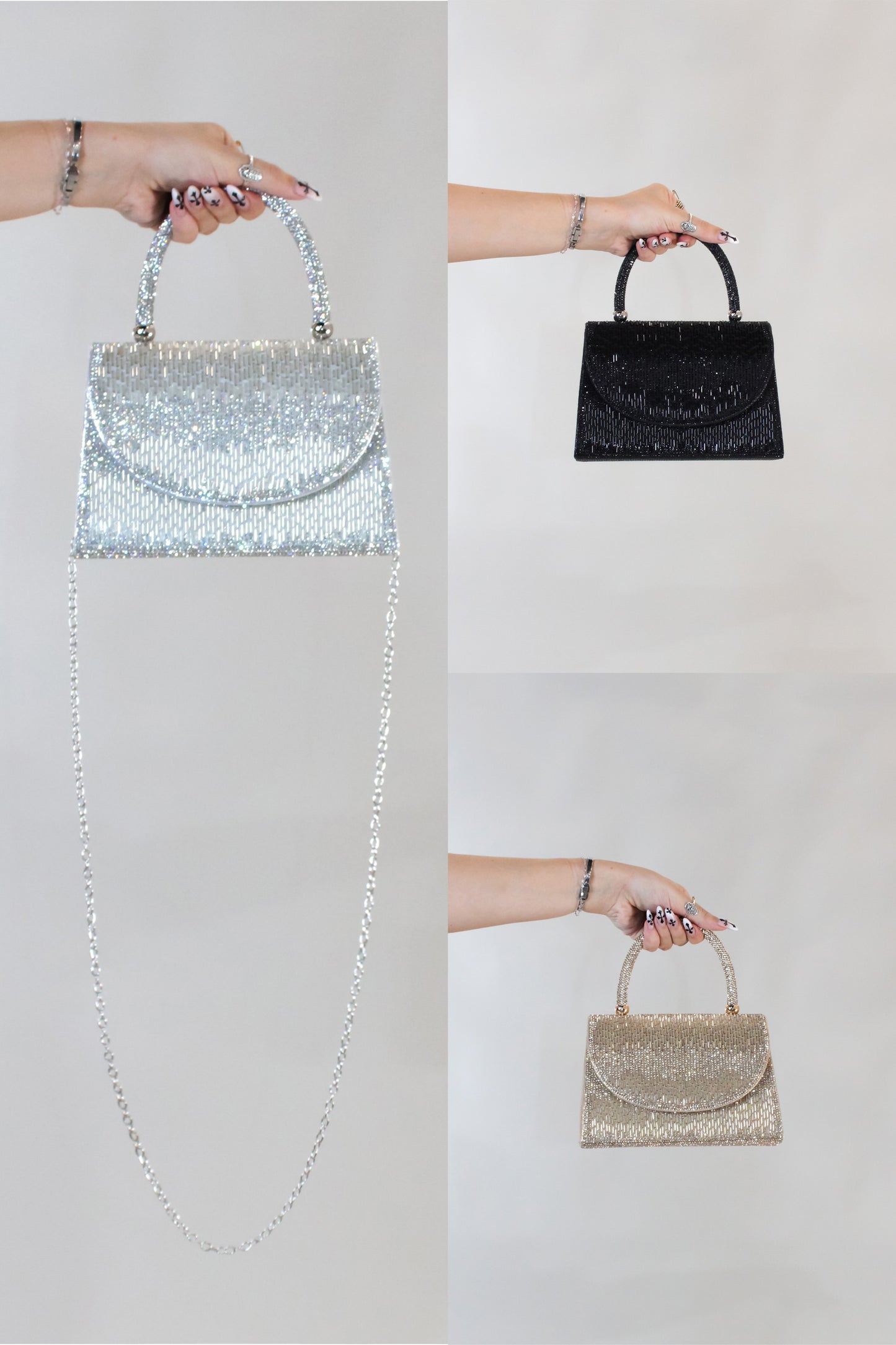 Eye Catching Purse - Black - Gold - Silver