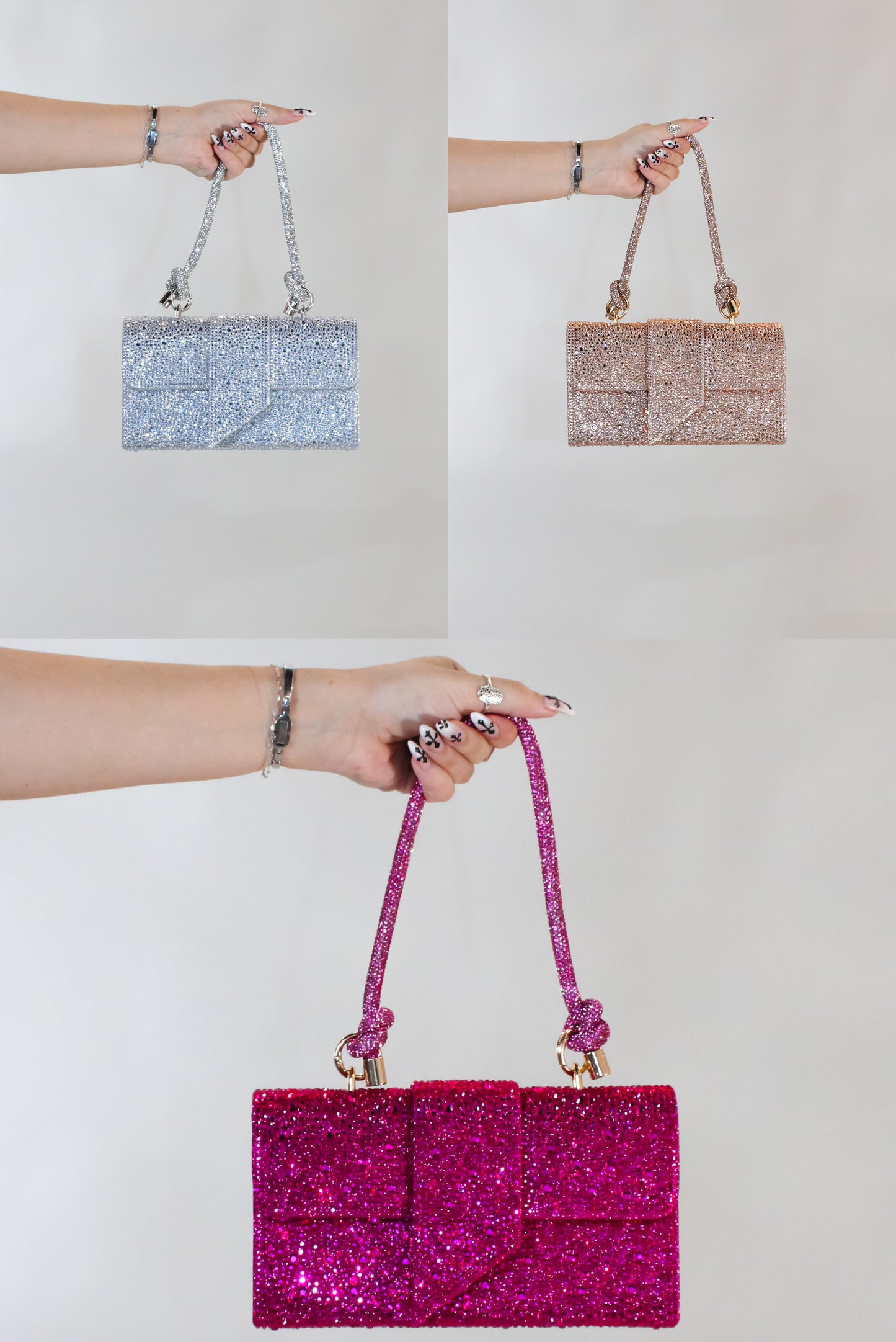 Glitz & Glam Purse - Pink - Silver - Champagne