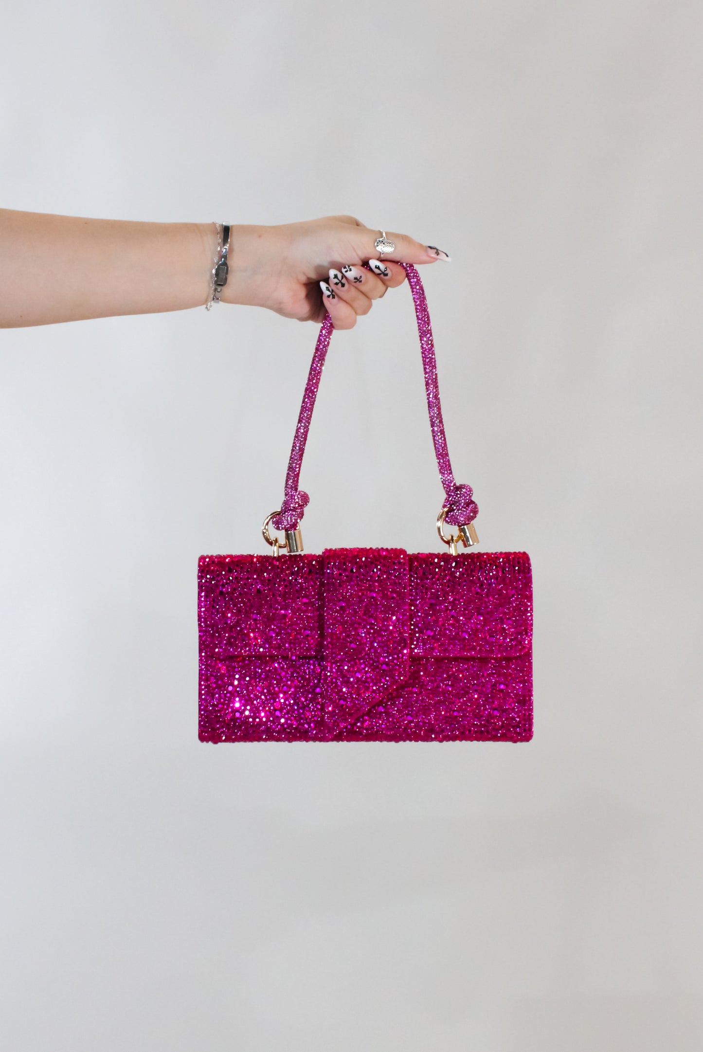 Glitz & Glam Purse - Pink - Silver - Champagne