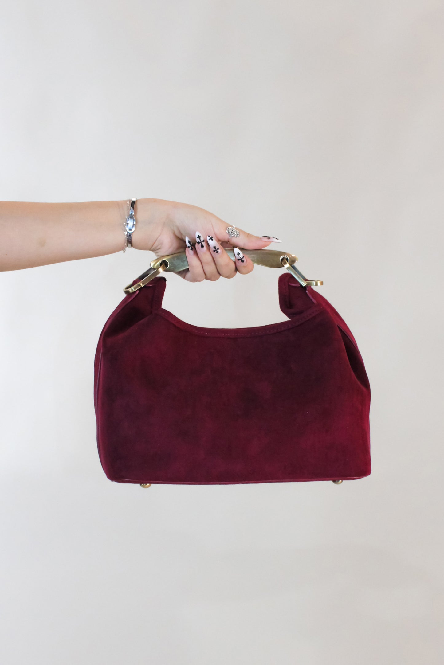 Just Right Purse - Black - Burgundy - Sage