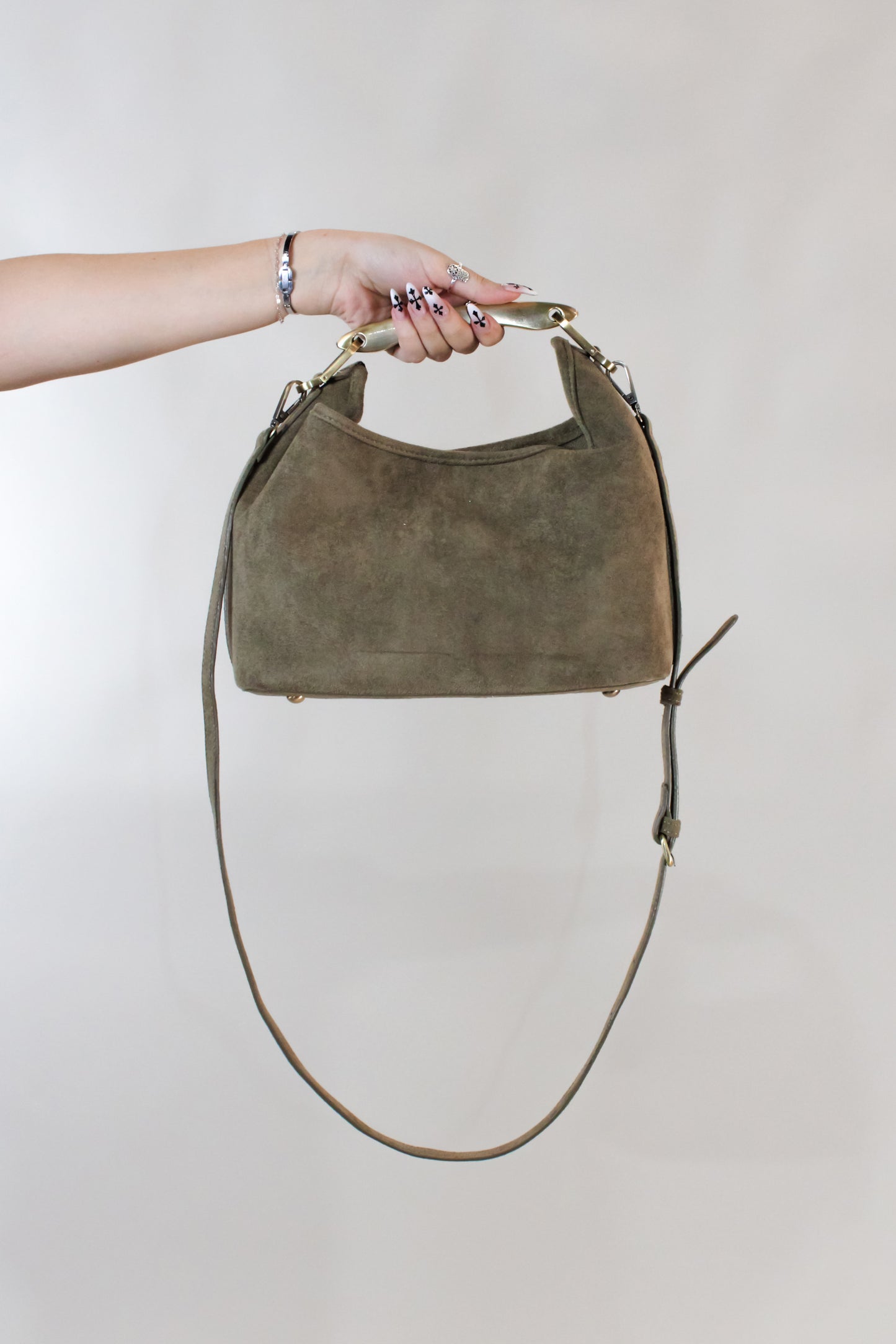 Just Right Purse - Black - Burgundy - Sage