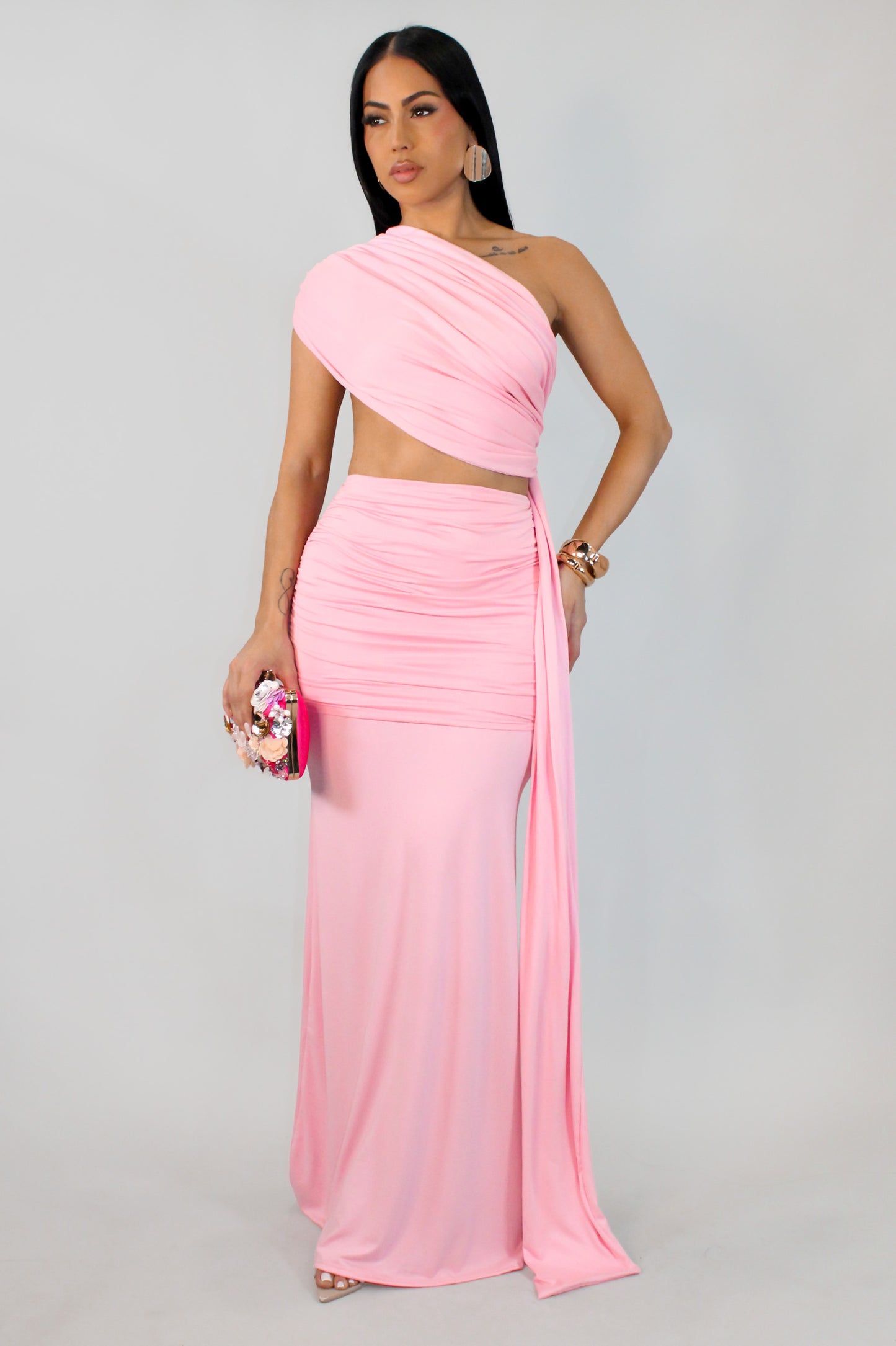 Love At First Skirt Set - Pink